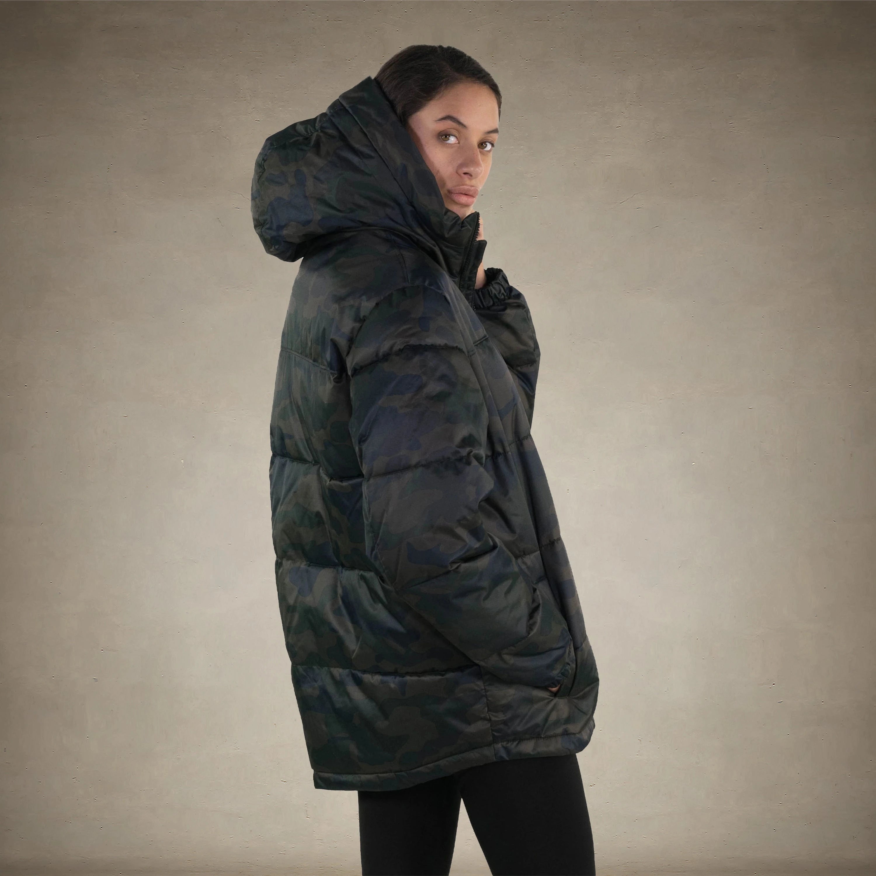 Women's Twill Block Puffer Oversized Jacket - FINAL SALE Womens Jacket Members Only® 