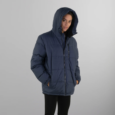 Women's Twill Block Puffer Oversized Jacket - FINAL SALE Womens Jacket Members Only Navy Small 