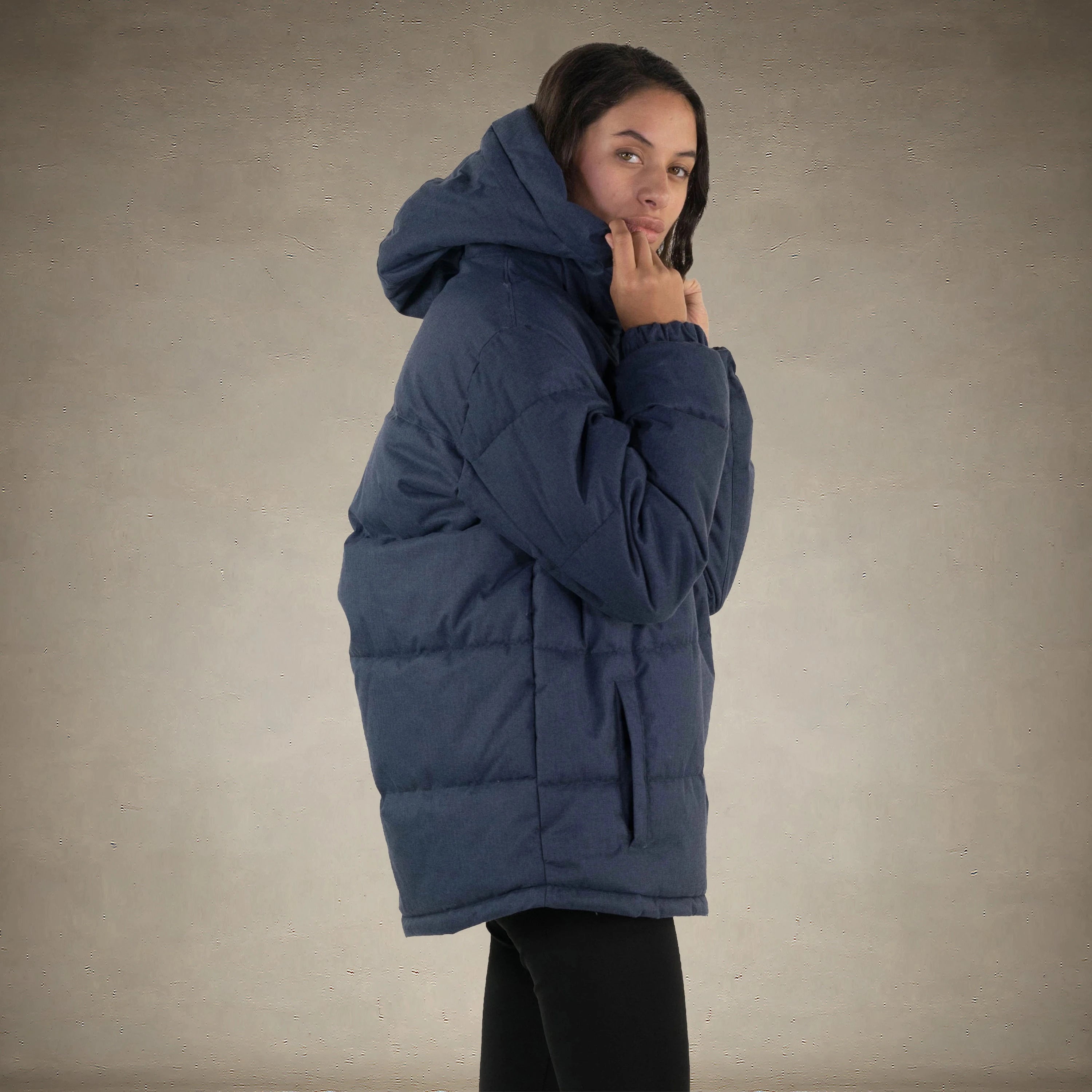 Women's Twill Block Puffer Oversized Jacket - FINAL SALE Womens Jacket Members Only® 