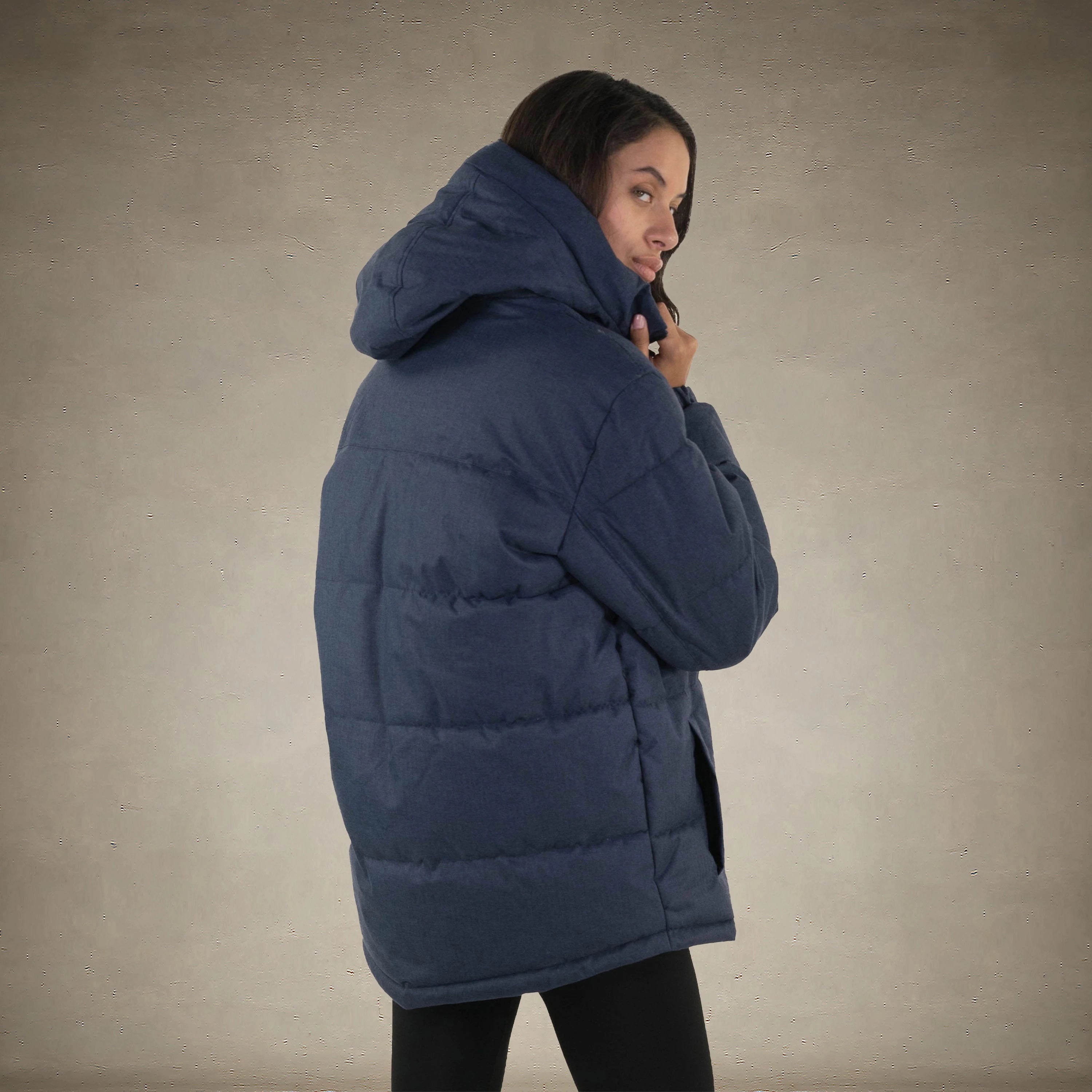 Women's Twill Block Puffer Oversized Jacket - FINAL SALE Womens Jacket Members Only® 