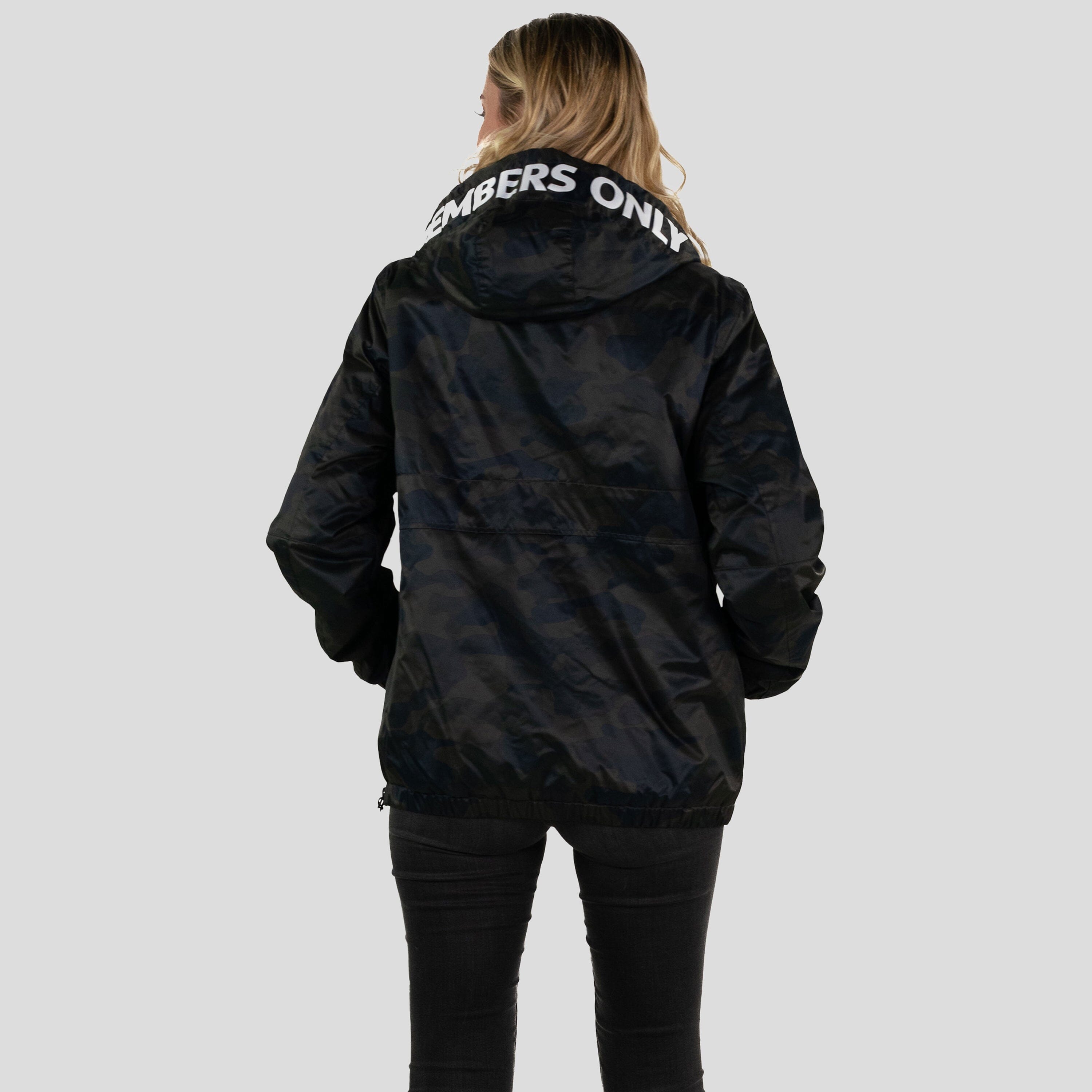 Women's Camo Popover Oversized Jacket - FINAL SALE Womens Jacket Members Only 