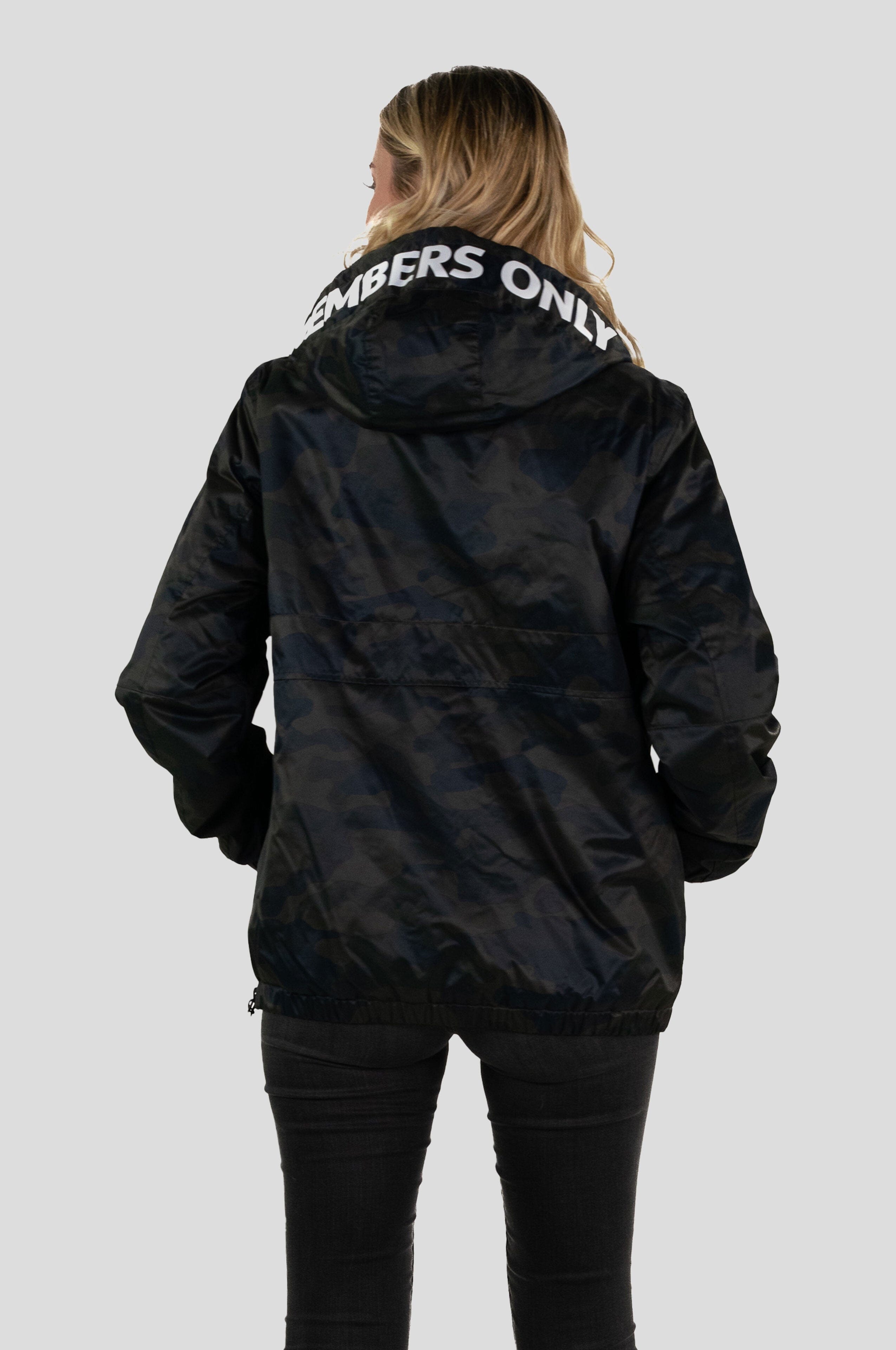 Women's Camo Popover Oversized Jacket - FINAL SALE Womens Jacket Members Only 