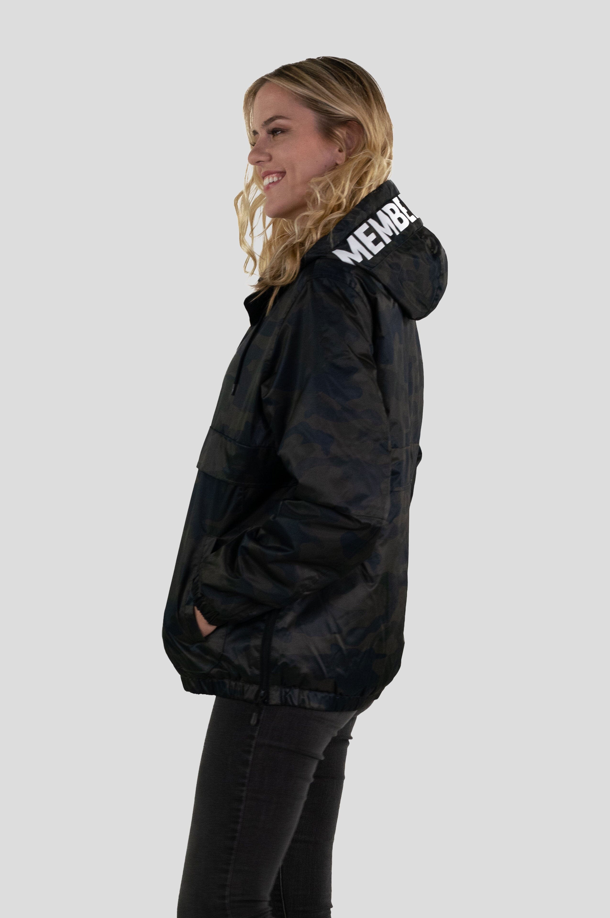 Women's Camo Popover Oversized Jacket - FINAL SALE Womens Jacket Members Only 