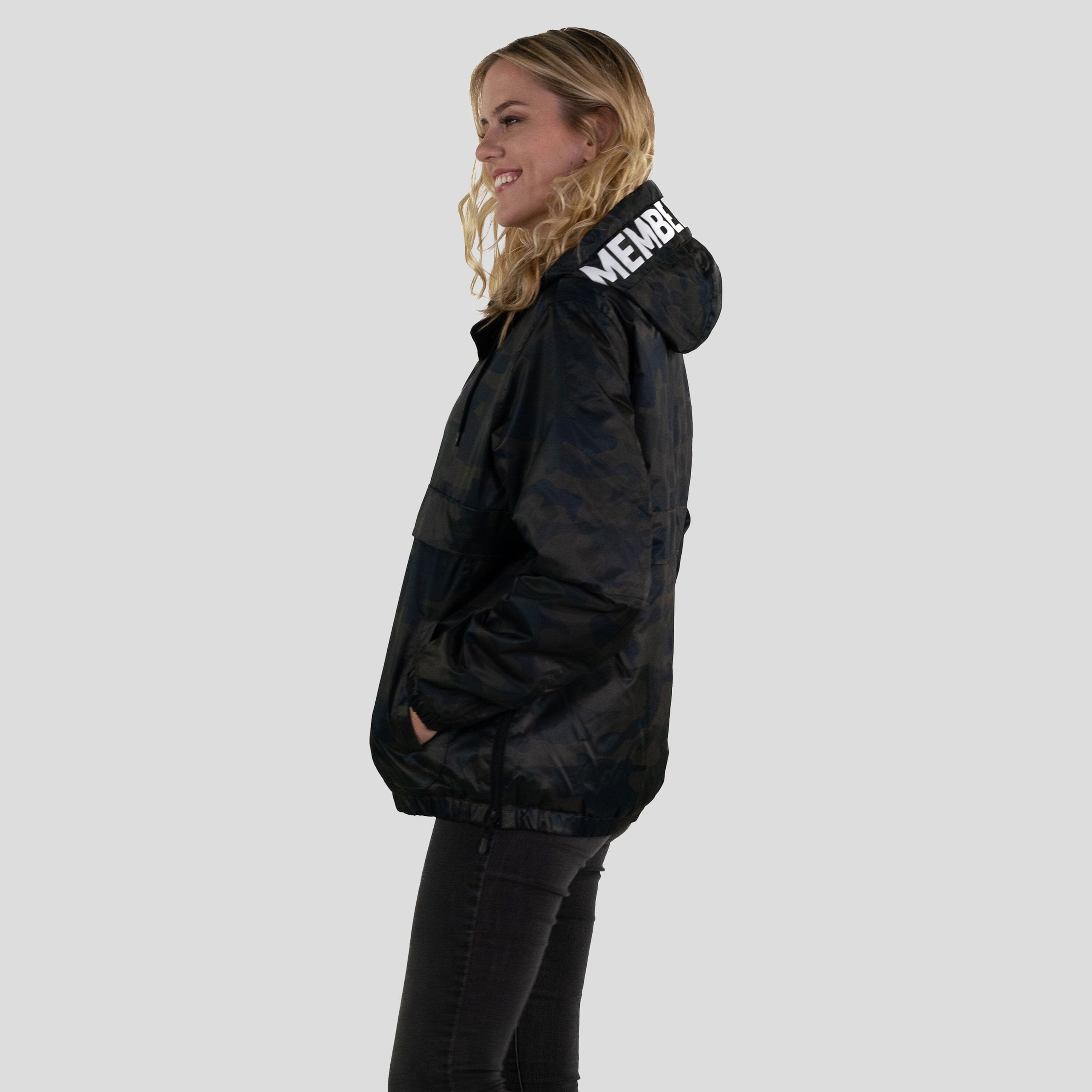 Women's Camo Popover Oversized Jacket - FINAL SALE Womens Jacket Members Only 