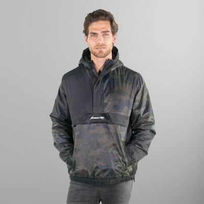 Men's Camo Popover Jacket - FINAL SALE Men's Jackets Members Only Black Small 