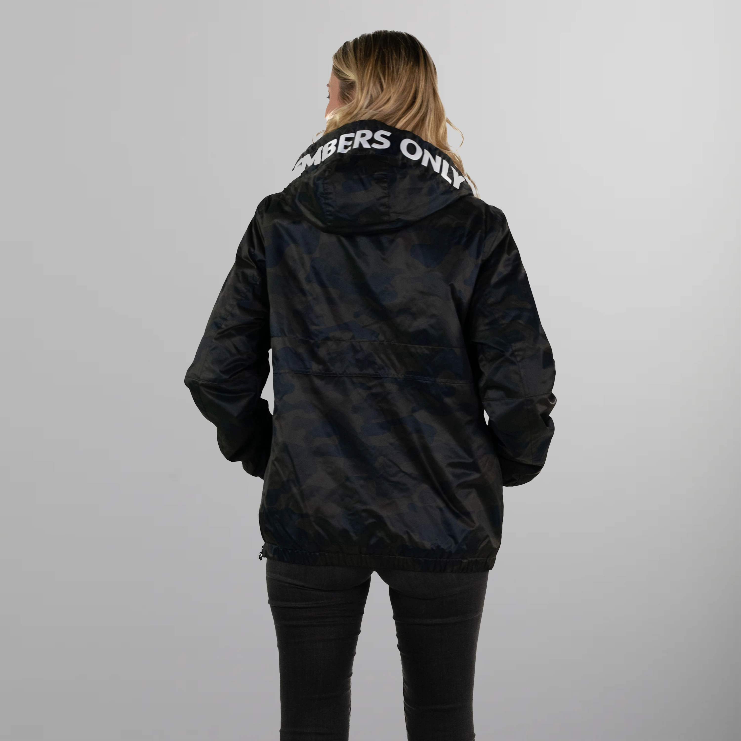 Women's Camo Popover Oversized Jacket - FINAL SALE Womens Jacket Members Only 