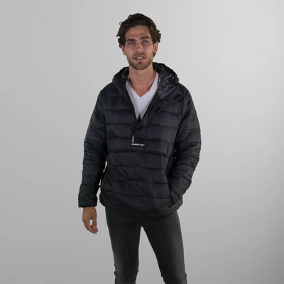 Men's Popover Puffer Jacket - FINAL SALE Men's Jackets Members Only Black Small 