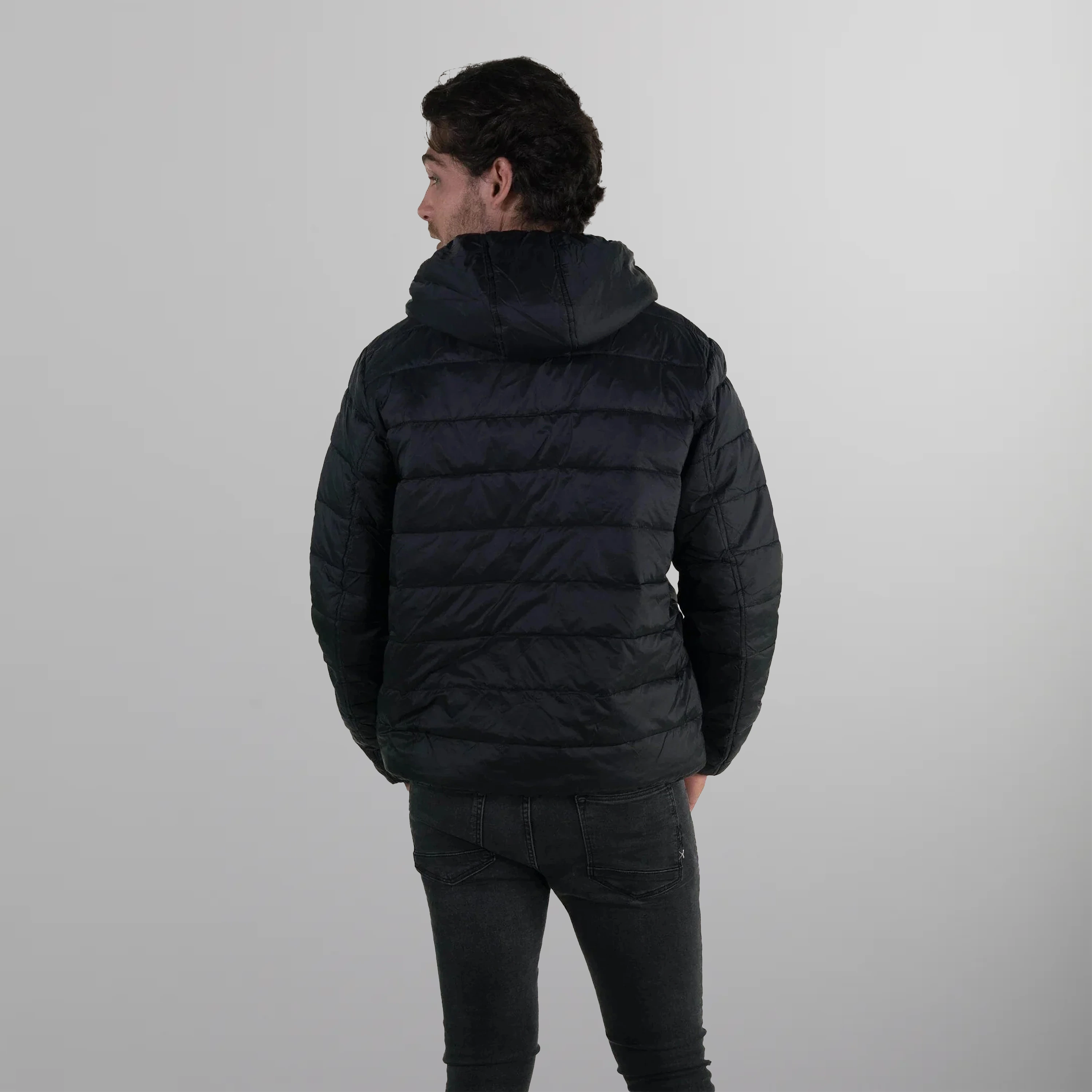 Men's Popover Puffer Jacket - FINAL SALE Men's Jackets Members Only |       Black