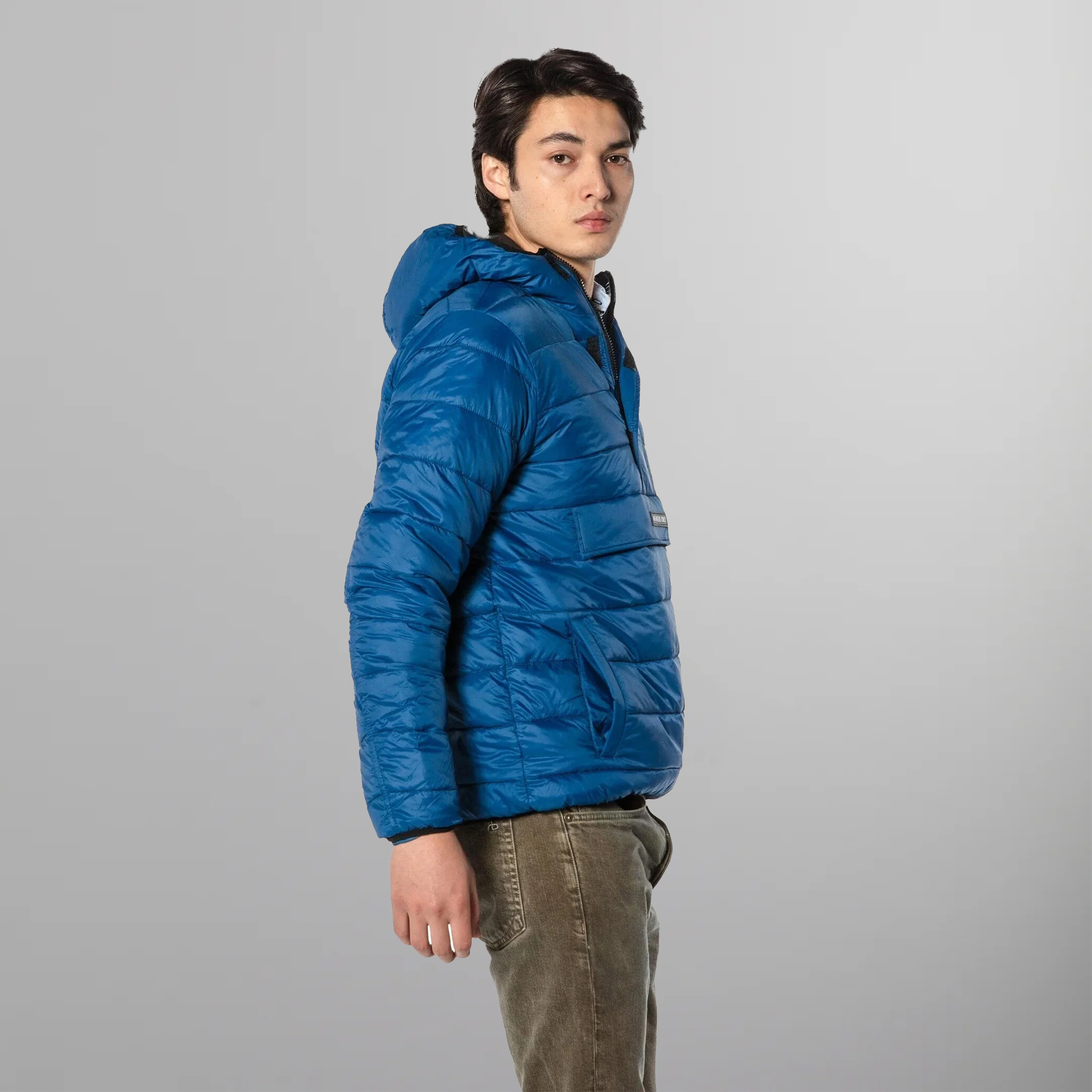 Men's Popover Puffer Jacket - FINAL SALE Men's Jackets Members Only |  Blue