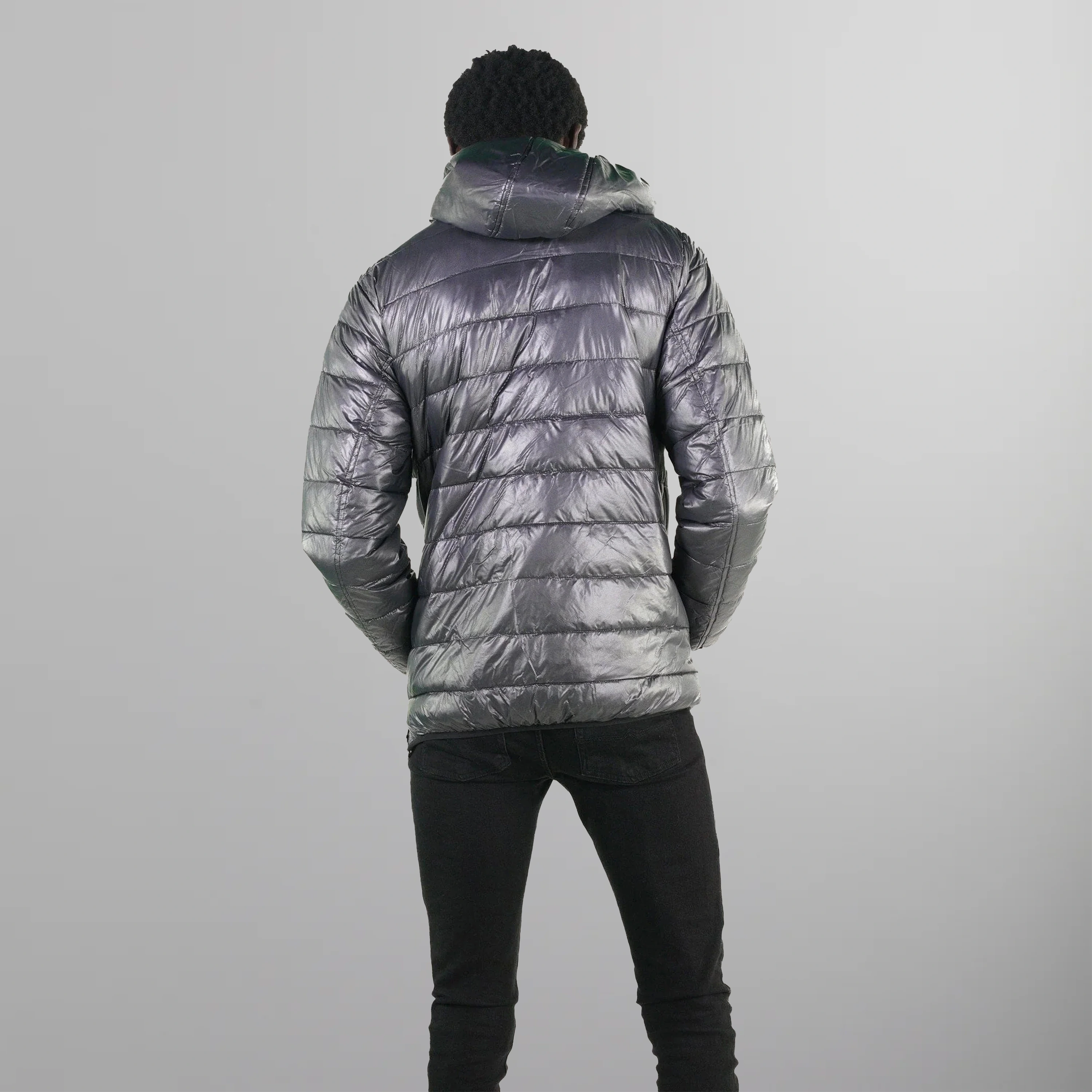 Men's Popover Puffer Jacket - FINAL SALE Men's Jackets Members Only | Gun Metal