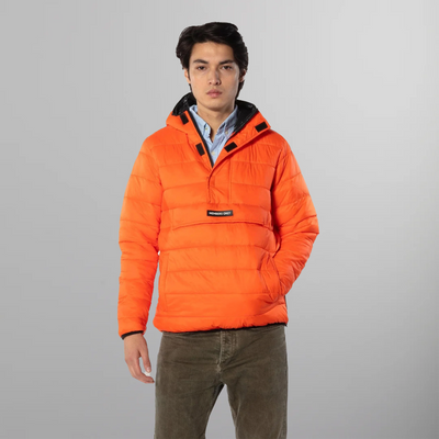 Men's Popover Puffer Jacket - FINAL SALE Men's Jackets Members Only Orange Small 