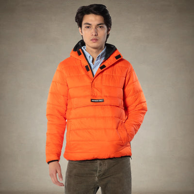 Men's Popover Puffer Jacket - FINAL SALE Men's Jackets Members Only® Orange Small 