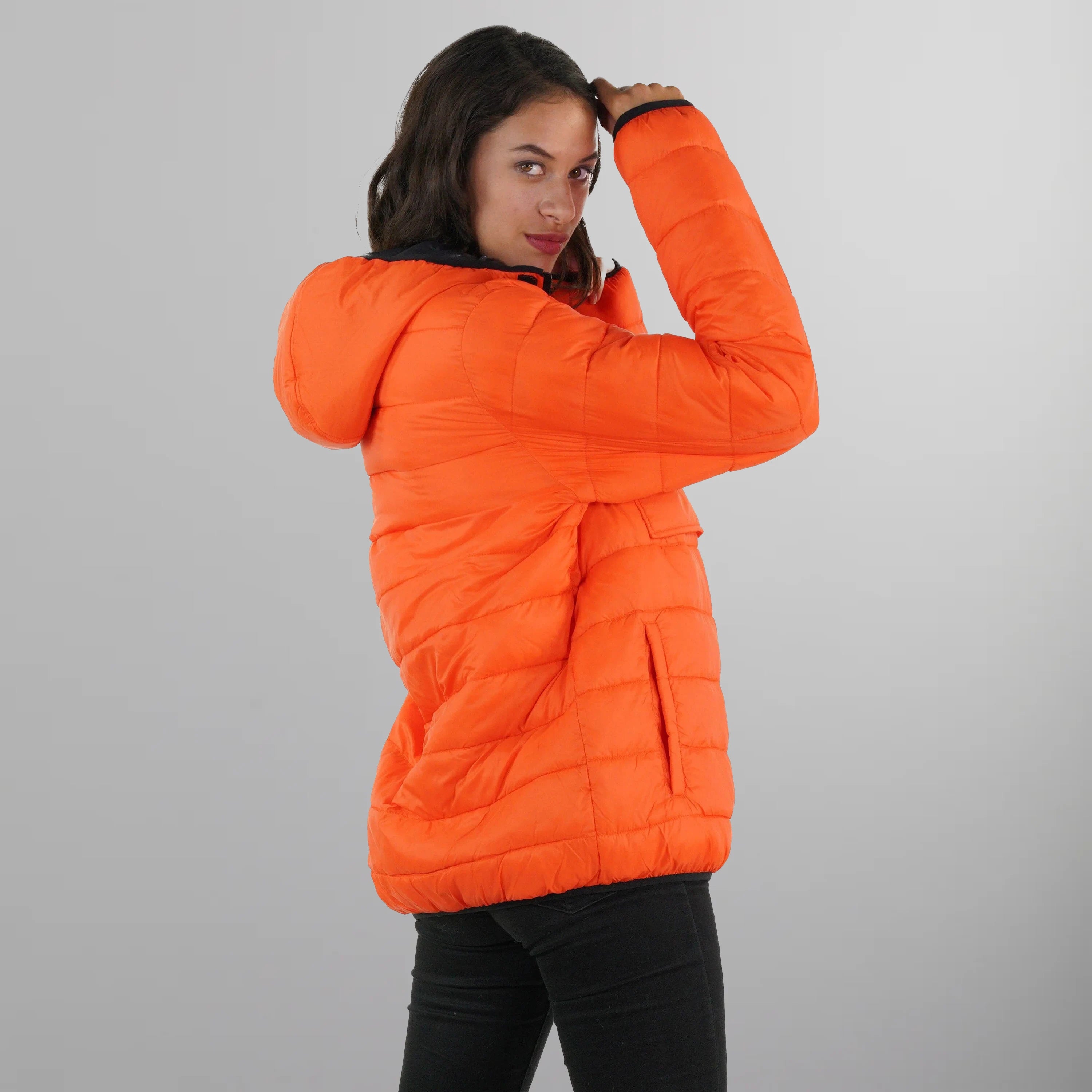 Women's Popover Puffer Oversized Jacket - FINAL SALE Womens Jacket Members Only 