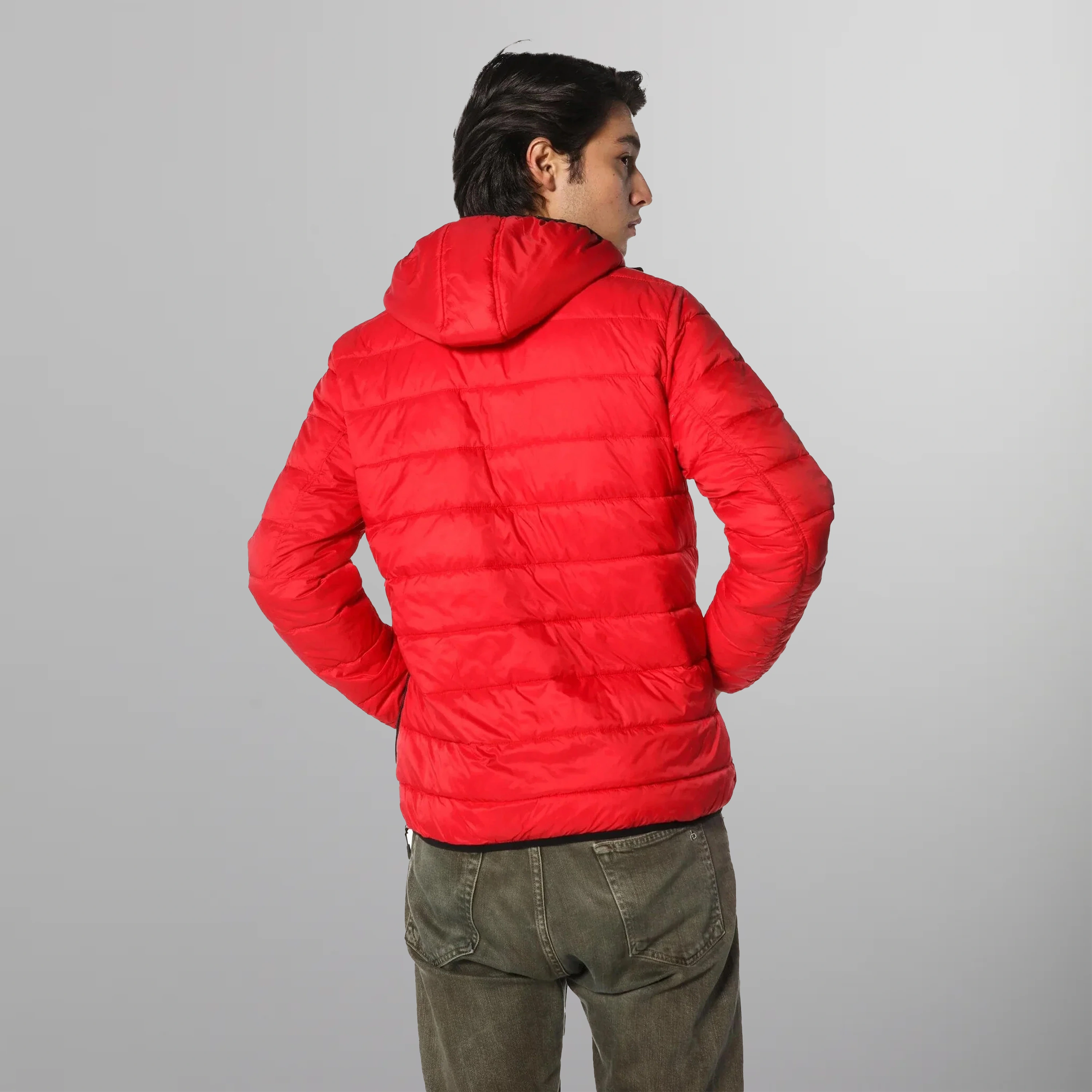 Men's Popover Puffer Jacket - FINAL SALE Men's Jackets Members Only |     Red