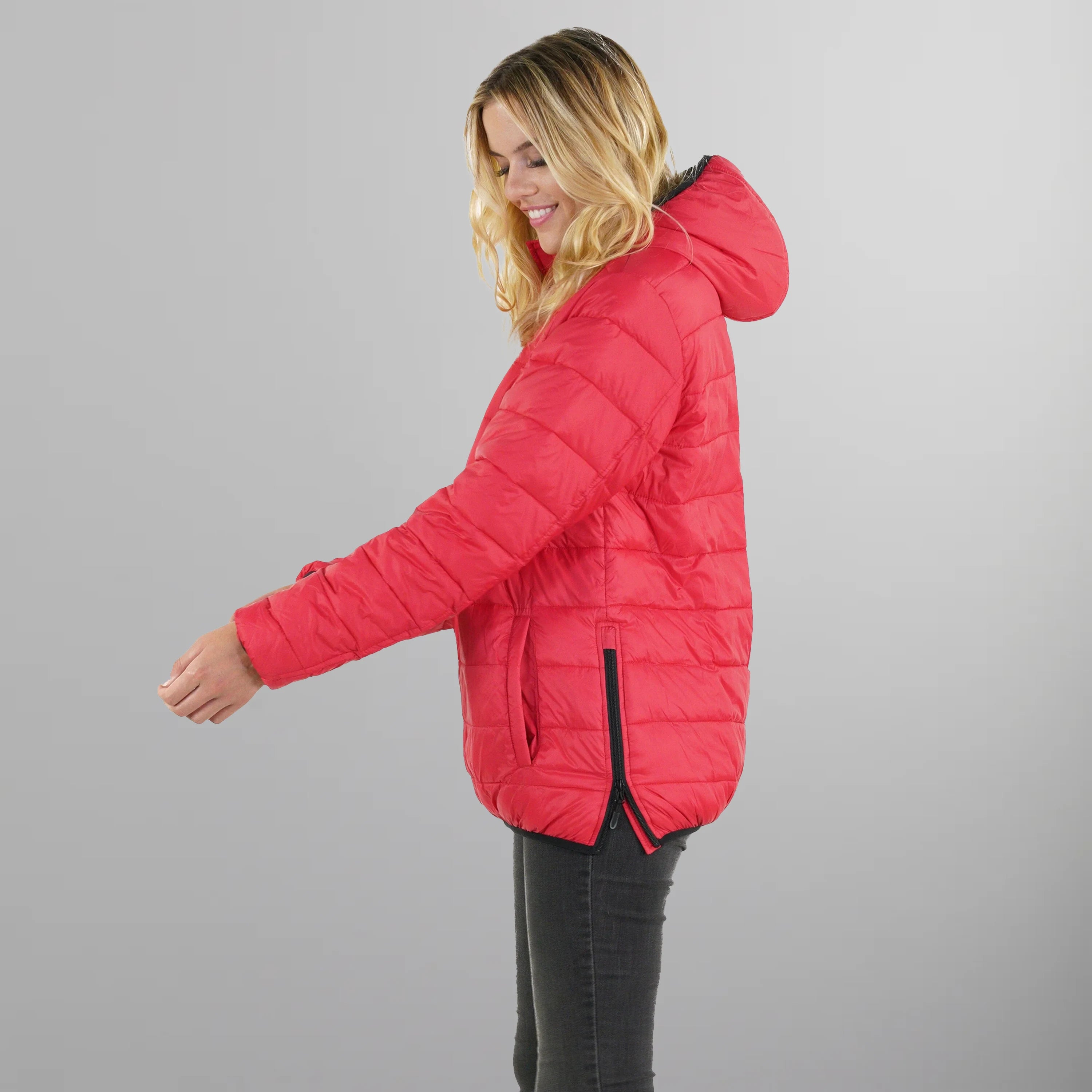 Women's Popover Puffer Oversized Jacket - FINAL SALE Womens Jacket Members Only 