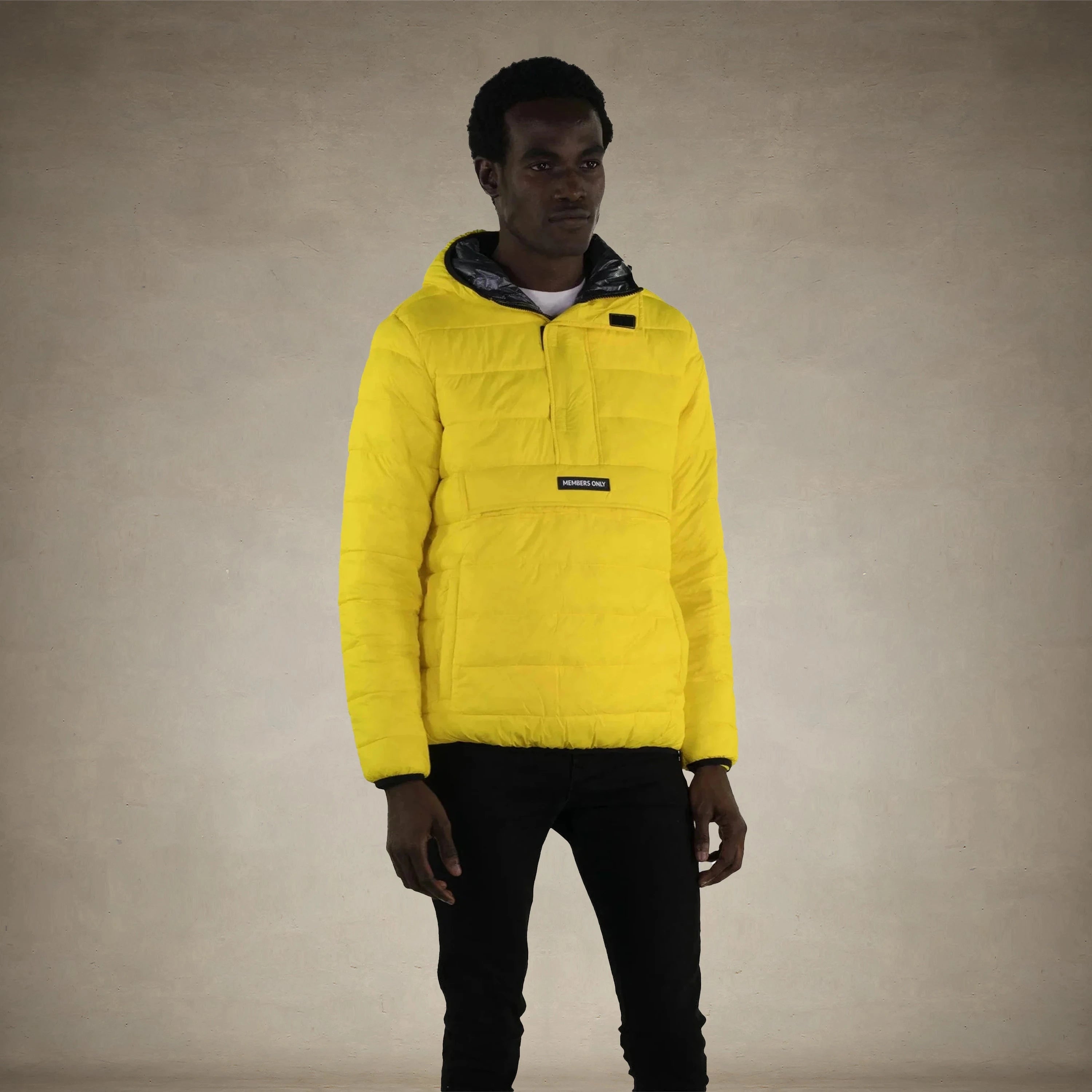 Men's Popover Puffer Jacket - FINAL SALE Men's Jackets Members Only® Yellow Small 