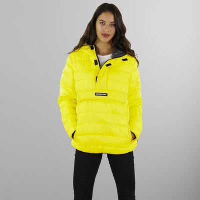 Women's Popover Puffer Oversized Jacket - FINAL SALE Womens Jacket Members Only Yellow Small 