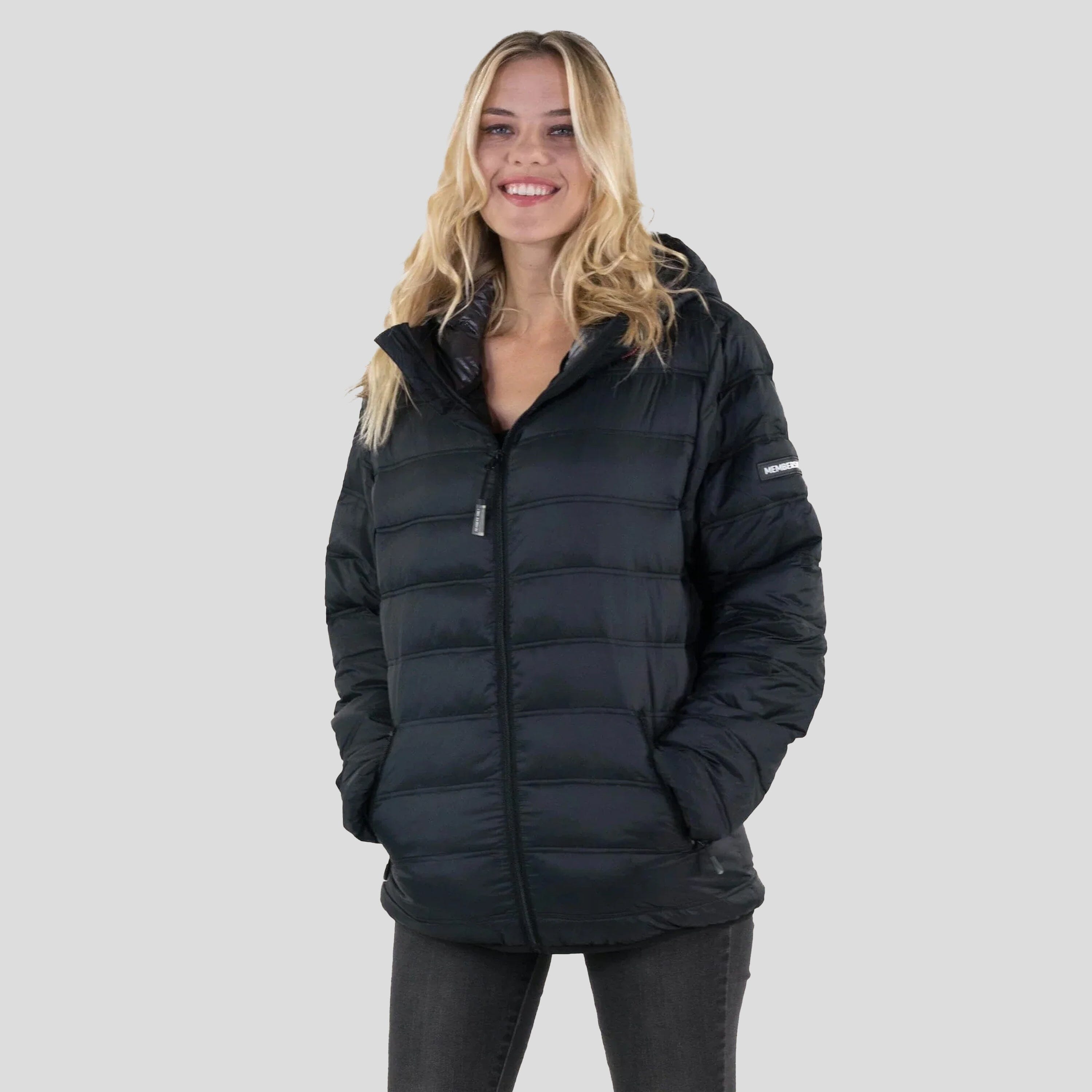 Women's Zip Front Puffer Oversized Jacket - FINAL SALE Womens Jacket Members Only 