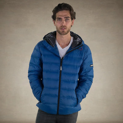 Men's Zip Front Puffer Jacket - FINAL SALE Men's Jackets Members Only® Blue Small 