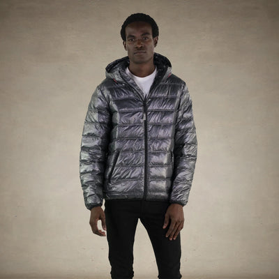 Men's Zip Front Puffer Jacket - FINAL SALE Men's Jackets Members Only® Gunmetal Small 