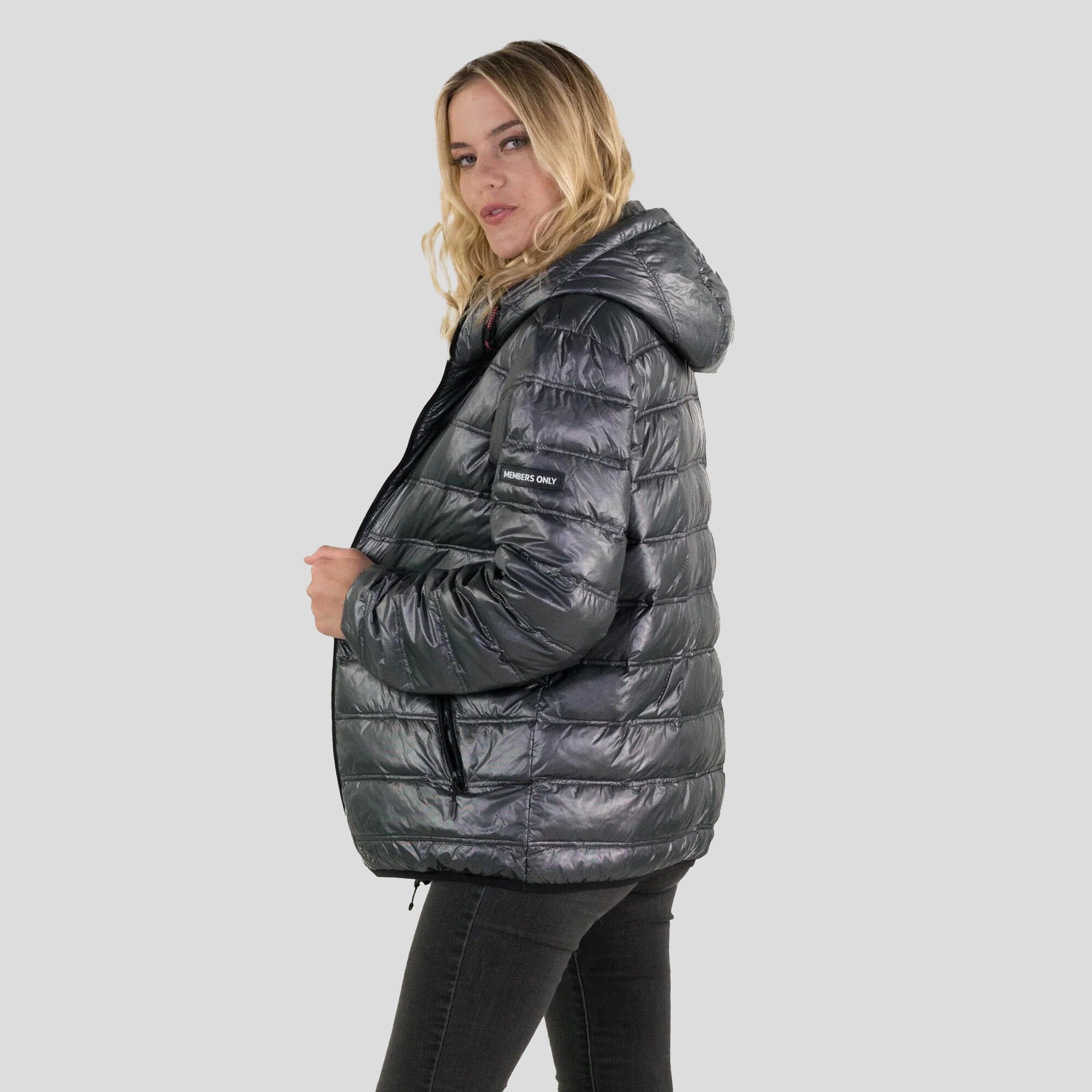 Women's Zip Front Puffer Oversized Jacket - FINAL SALE Womens Jacket Members Only 