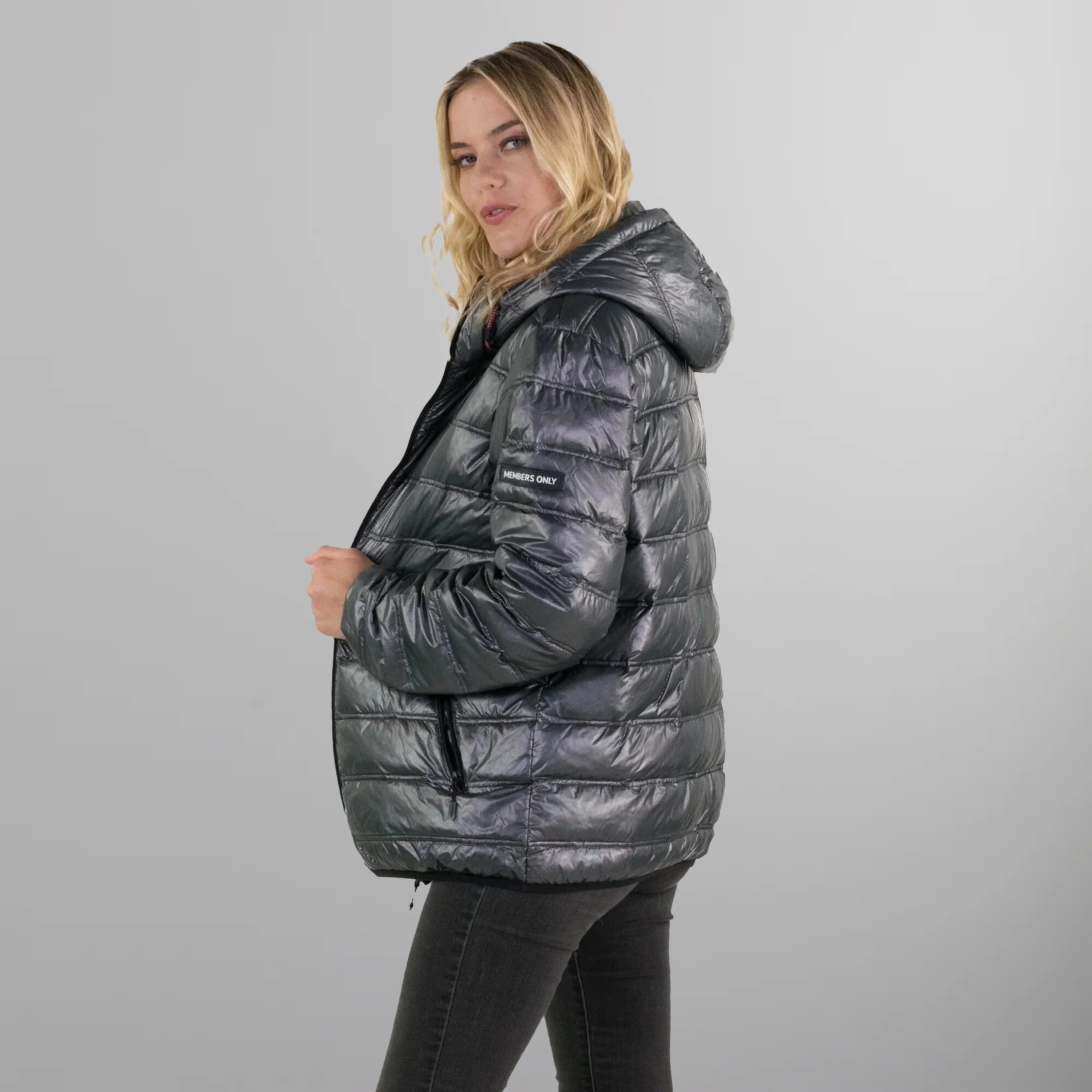 Women's Zip Front Puffer Oversized Jacket - FINAL SALE Womens Jacket Members Only 