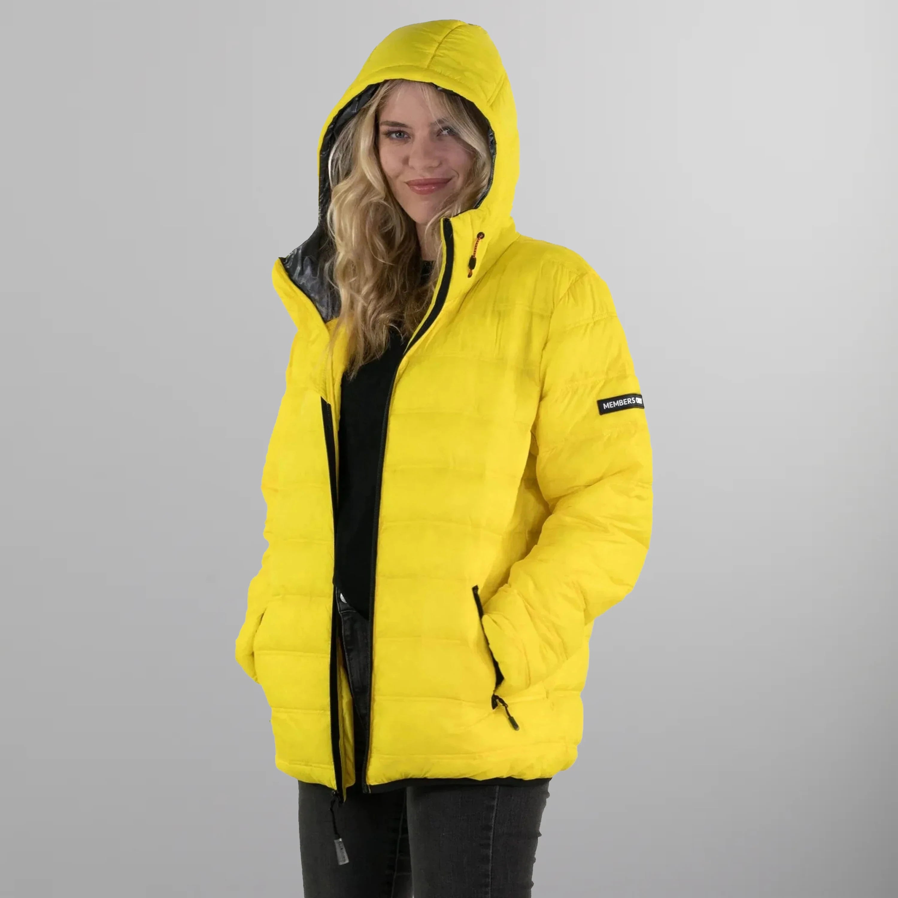 Women's Zip Front Puffer Oversized Jacket - FINAL SALE Womens Jacket Members Only 