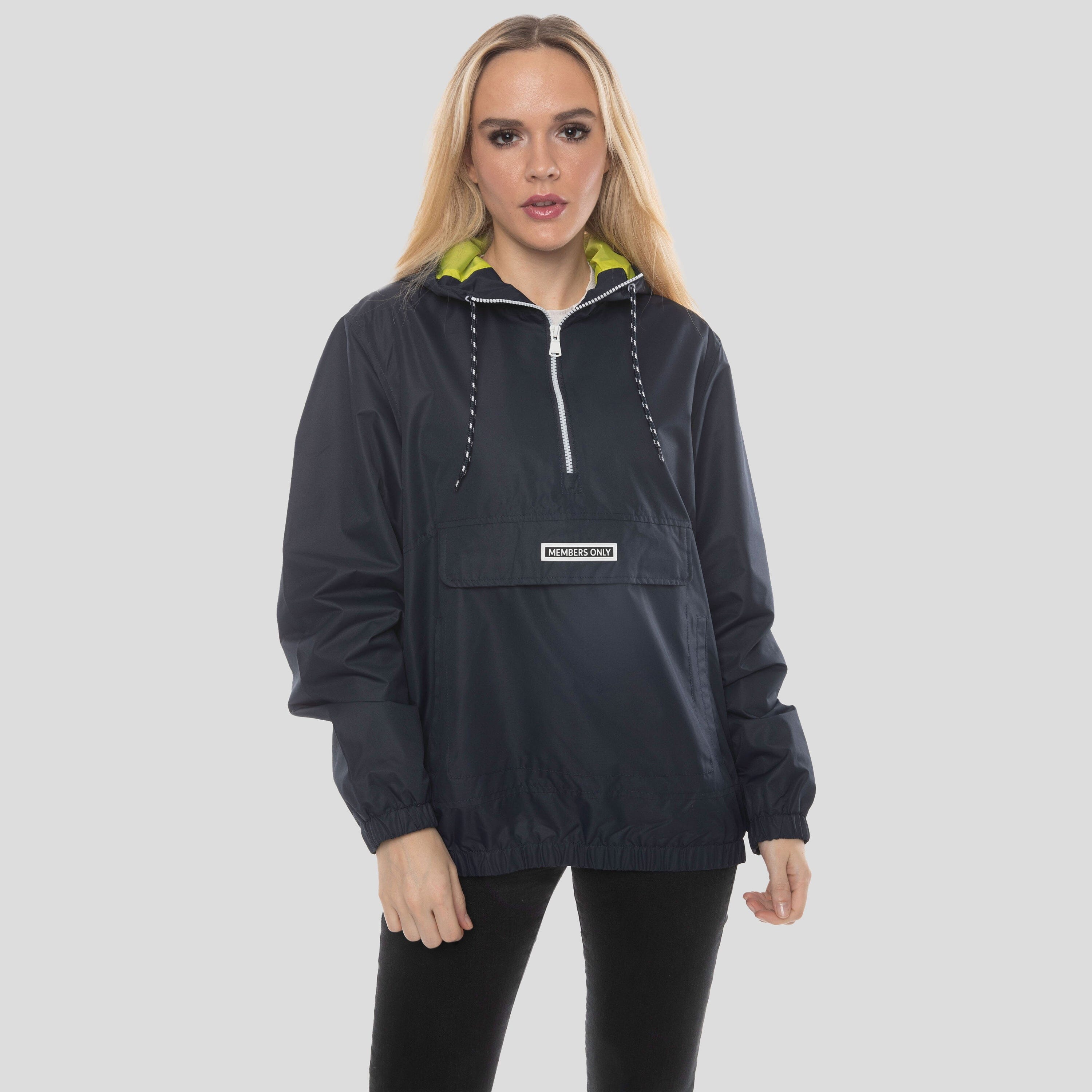 Women's Solid Popover Oversized Jacket - FINAL SALE Womens Jacket Members Only 