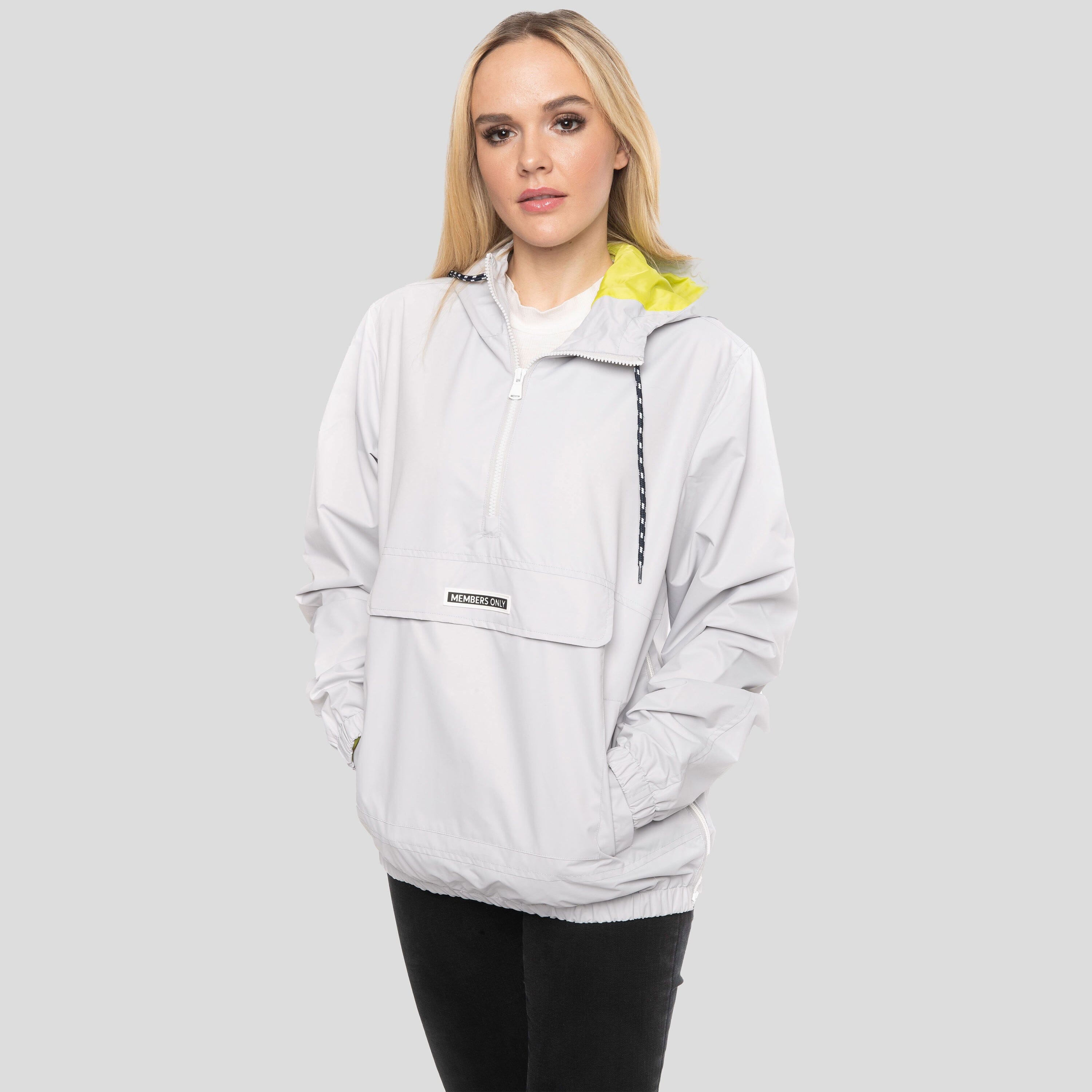 Women's Solid Popover Oversized Jacket - FINAL SALE Womens Jacket Members Only 