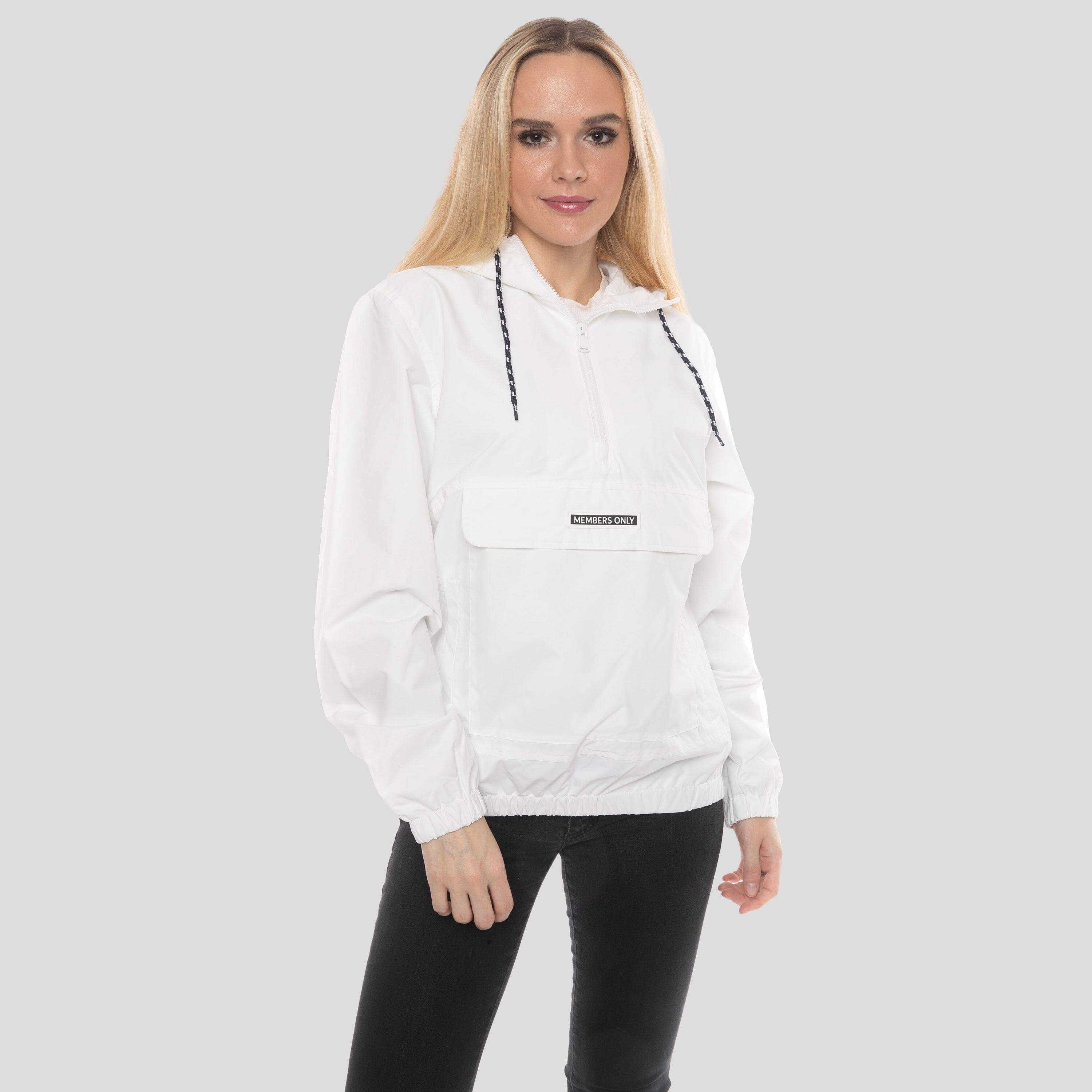 Women's Solid Popover Oversized Jacket - FINAL SALE Womens Jacket Members Only 