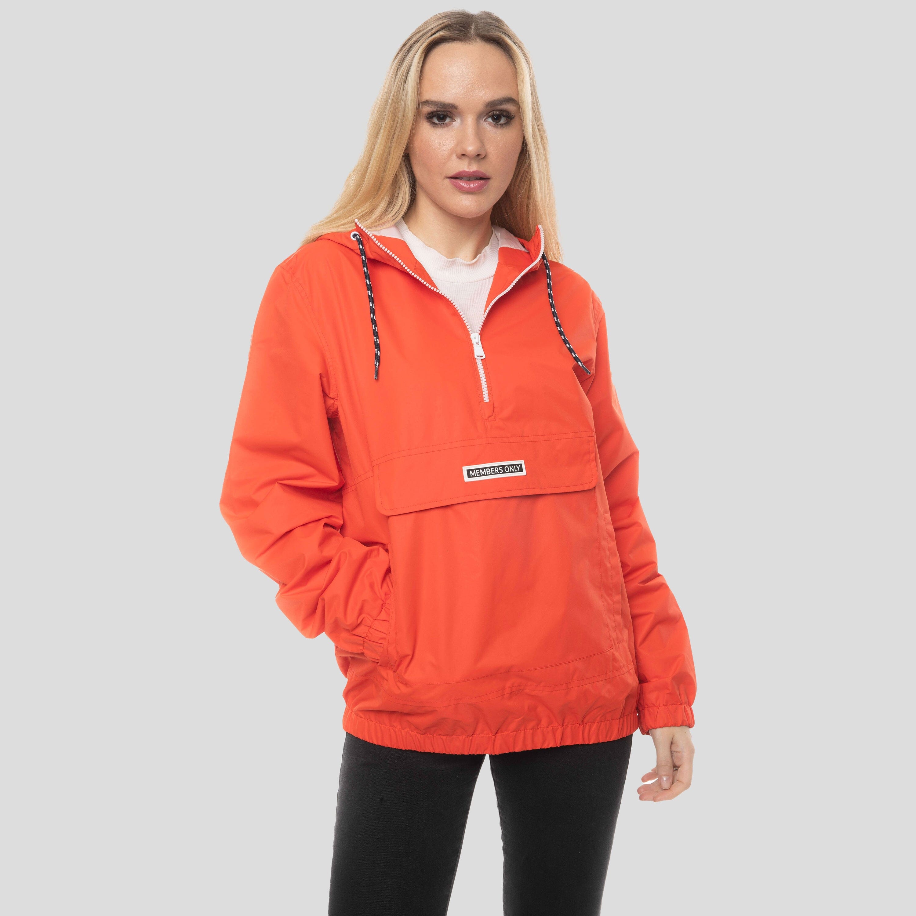 Women's Solid Popover Oversized Jacket - FINAL SALE Womens Jacket Members Only 