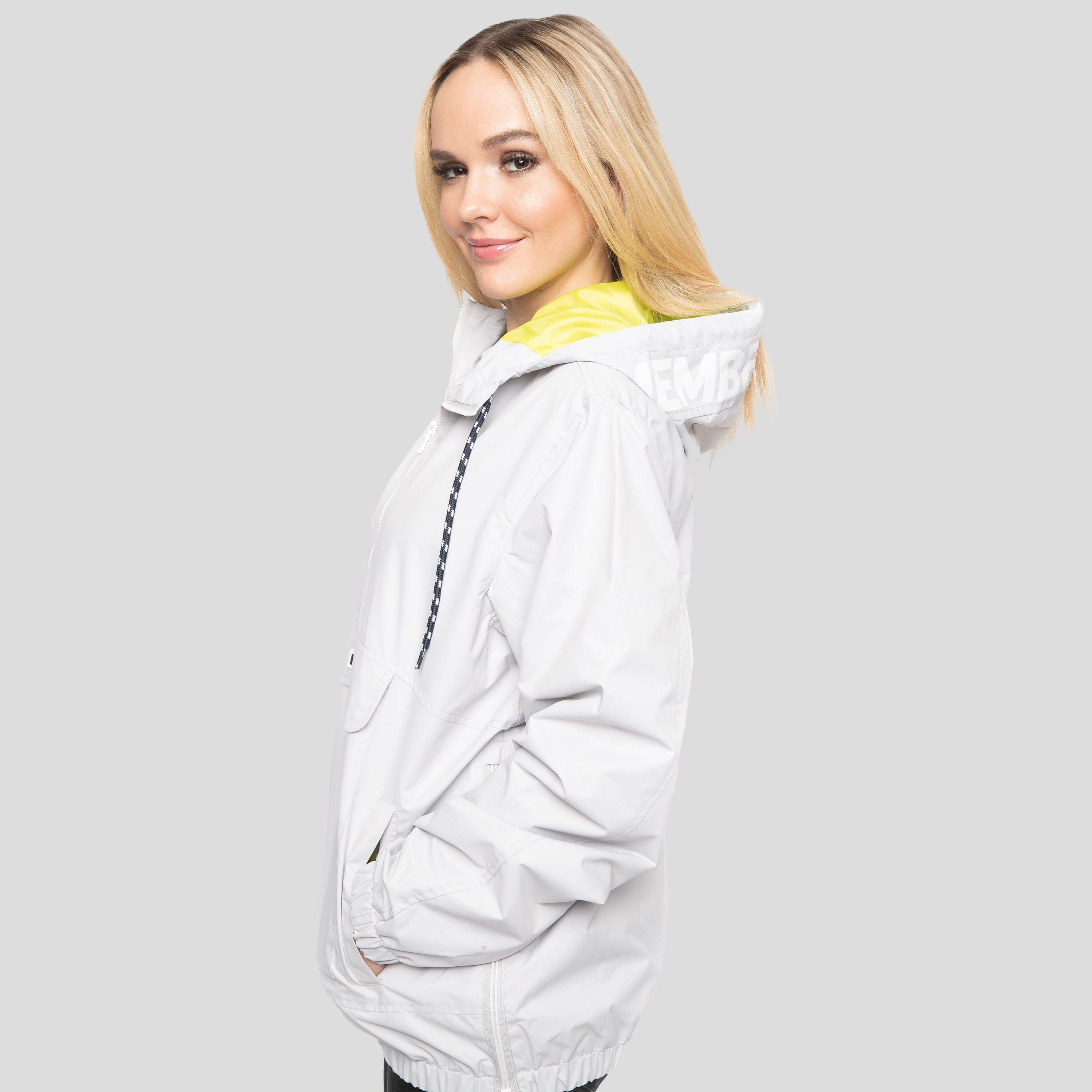 Women's Solid Popover Oversized Jacket - FINAL SALE Womens Jacket Members Only 