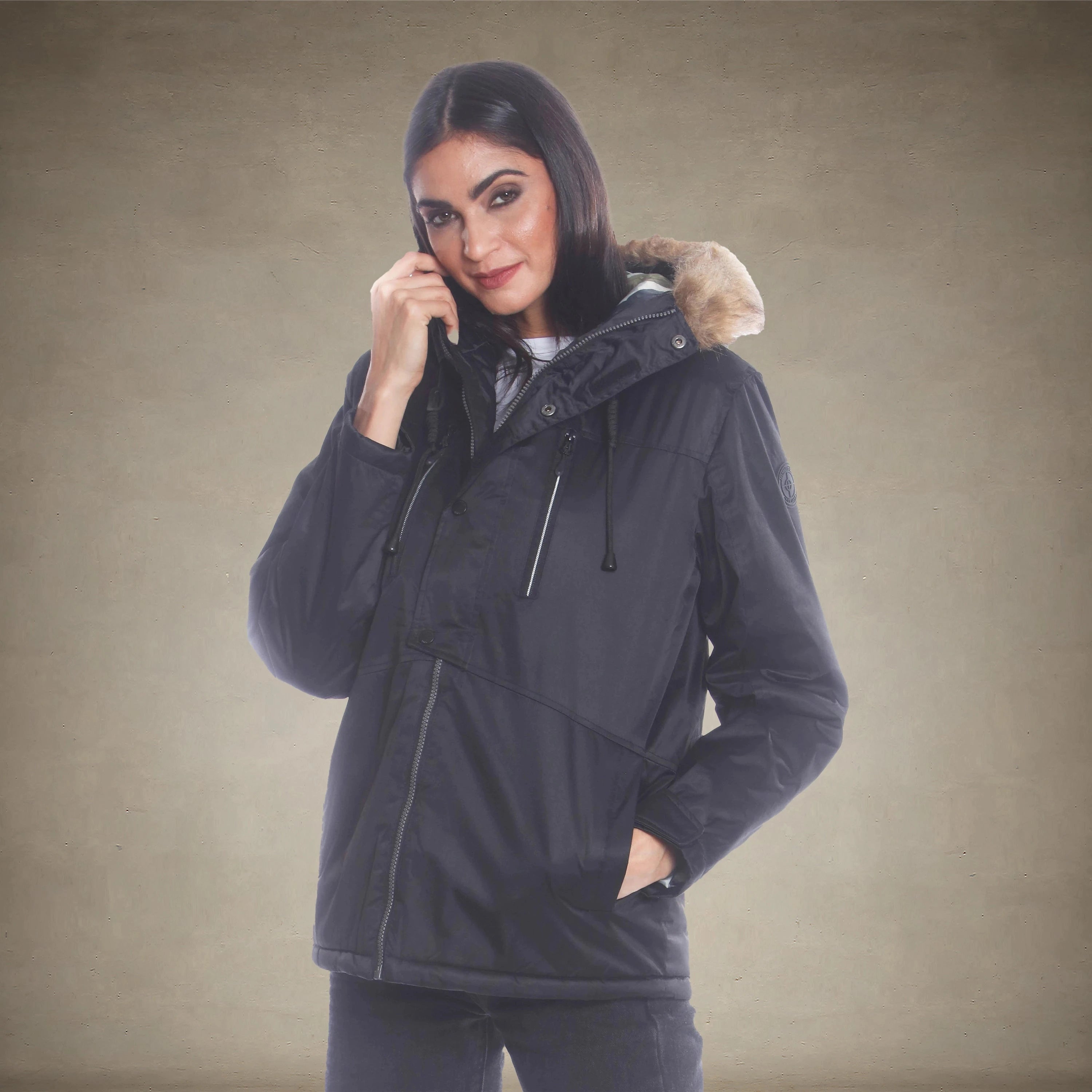 Women's Snorkel Oversized Jacket - FINAL SALE Womens Jacket Members Only Black