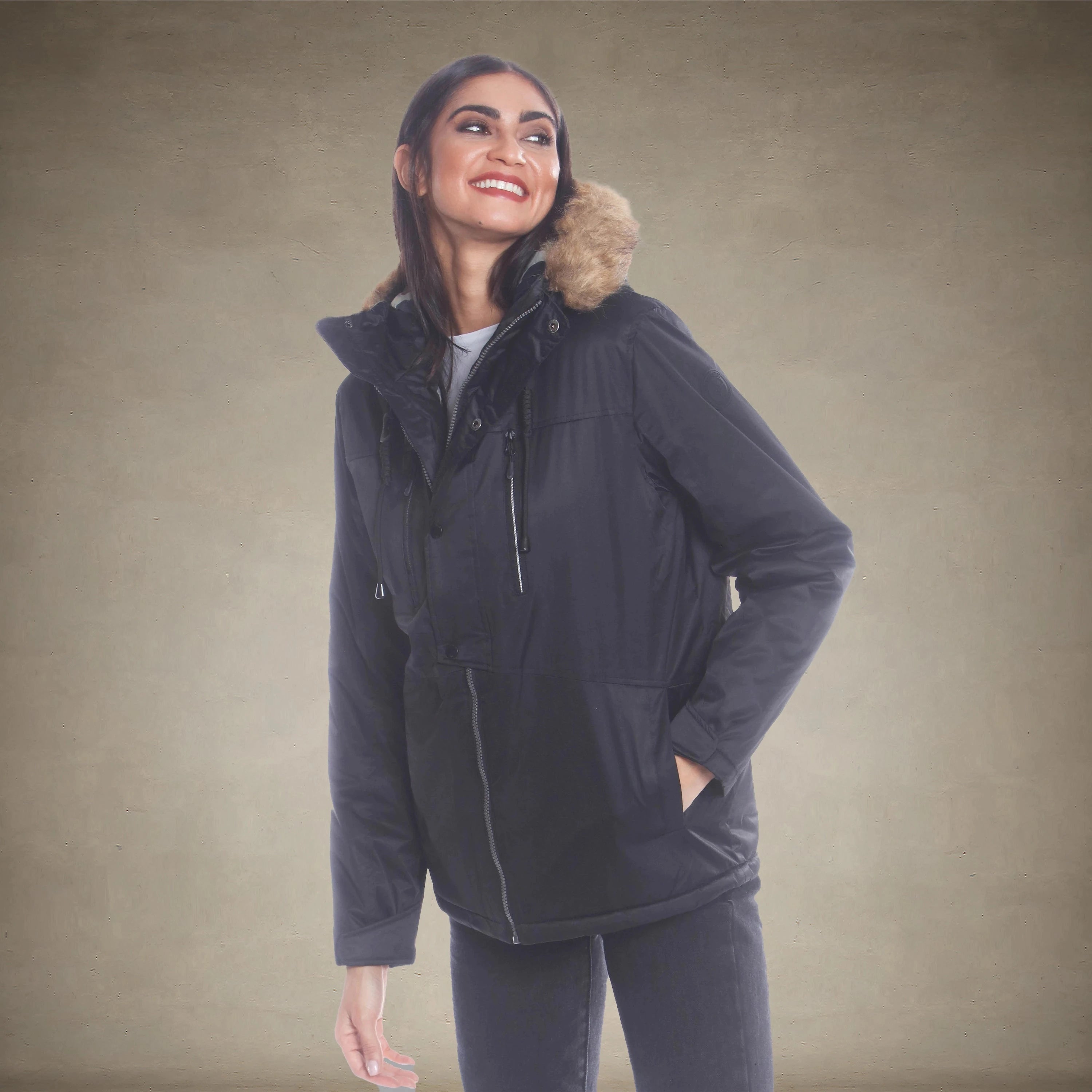 Women's Snorkel Oversized Jacket - FINAL SALE Womens Jacket Members Only Black