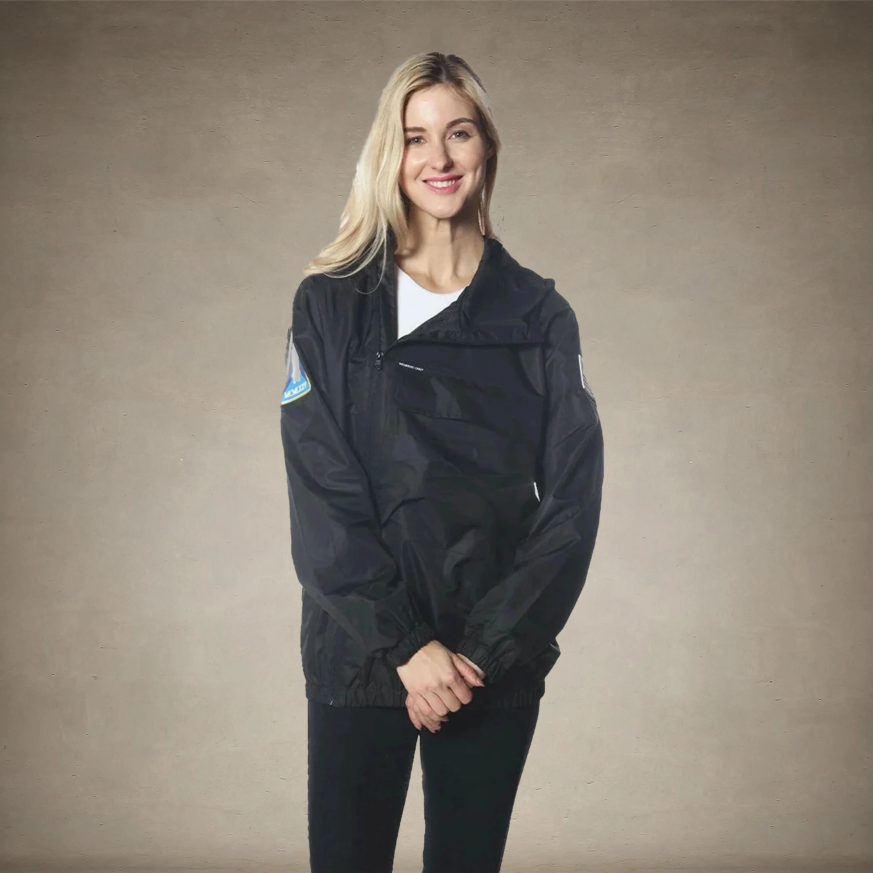 Women's Asymmetrical Windbreaker Oversized Jacket - FINAL SALE Womens Jacket Members Only