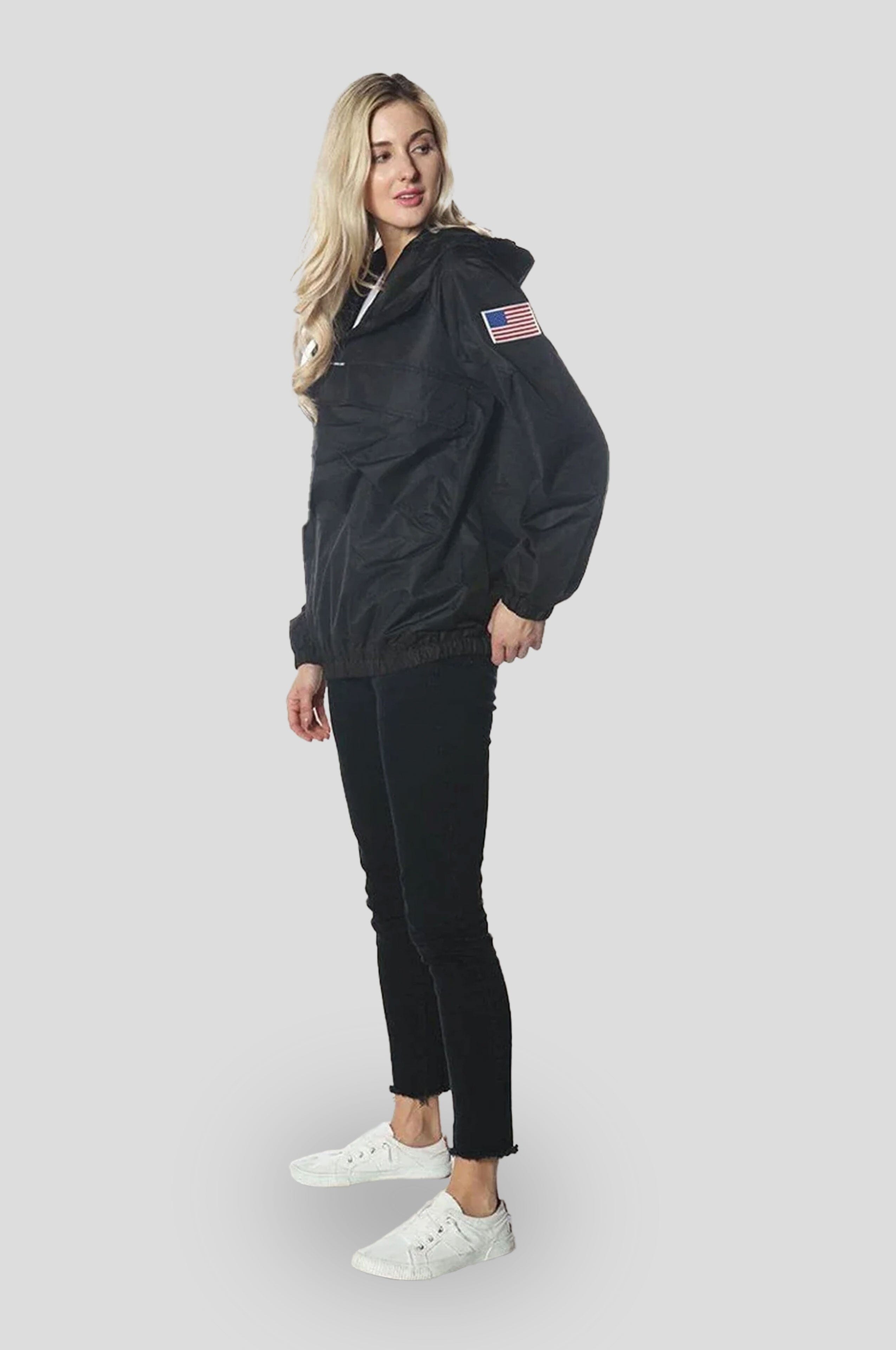 Women's Asymmetrical Windbreaker Oversized Jacket - FINAL SALE Womens Jacket Members Only 