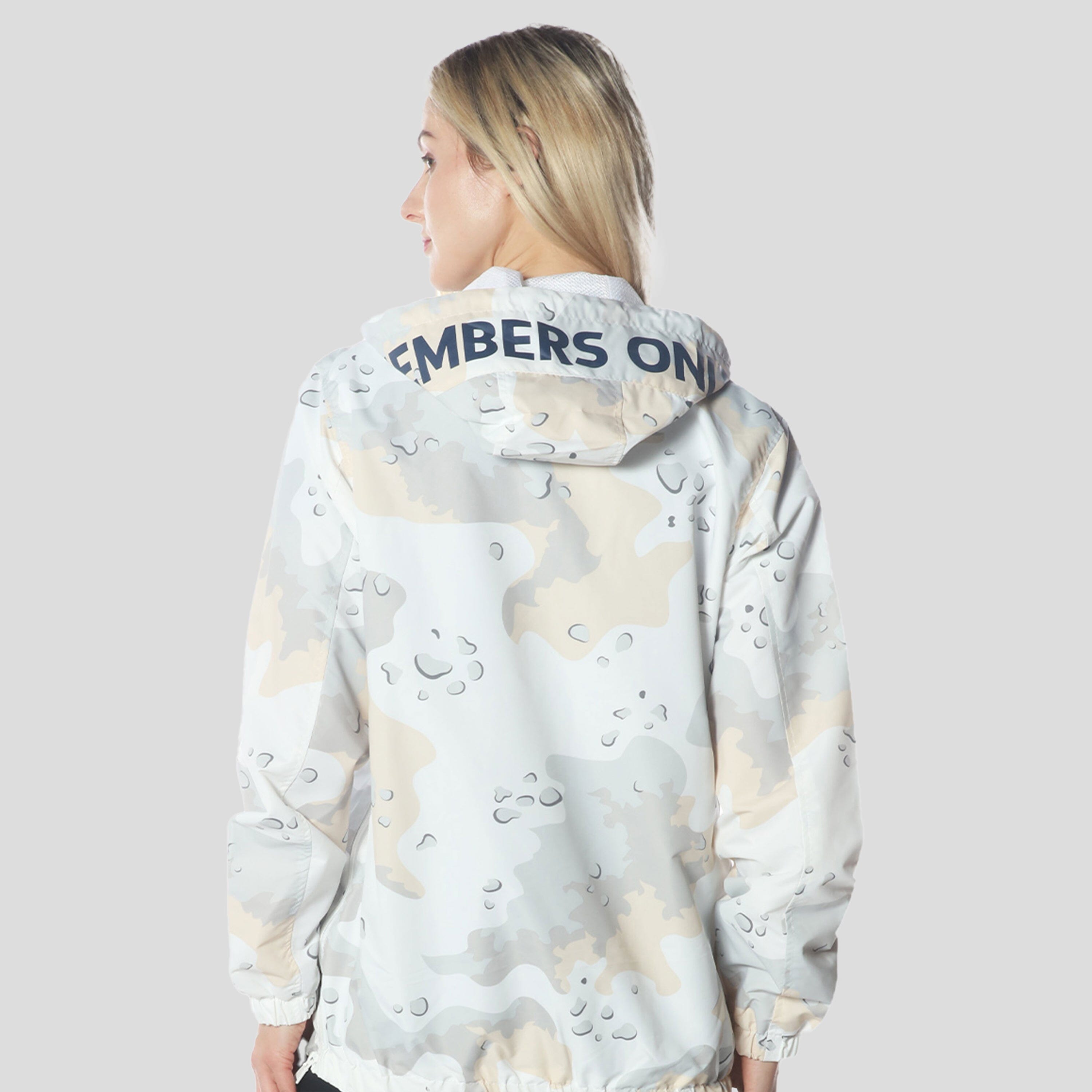 Women's Camo Print Popover Oversized Jacket - FINAL SALE Womens Jacket Members Only 