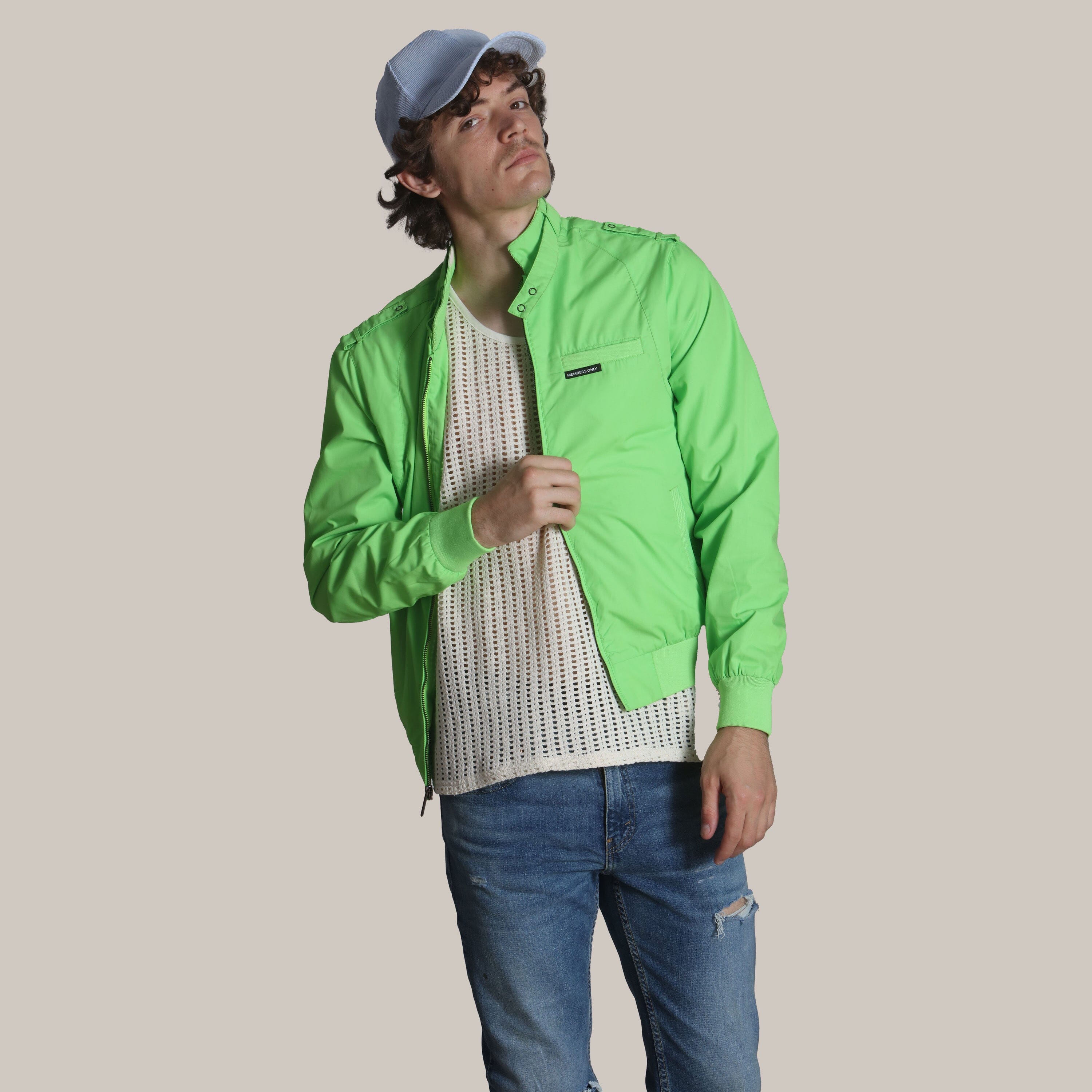 Men's Big & Tall Classic Iconic Racer Jacket Unisex Members Only 