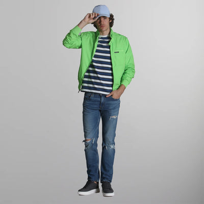 Men's Classic Iconic Racer Jacket Men's Iconic Jacket Members Only | Lime Green