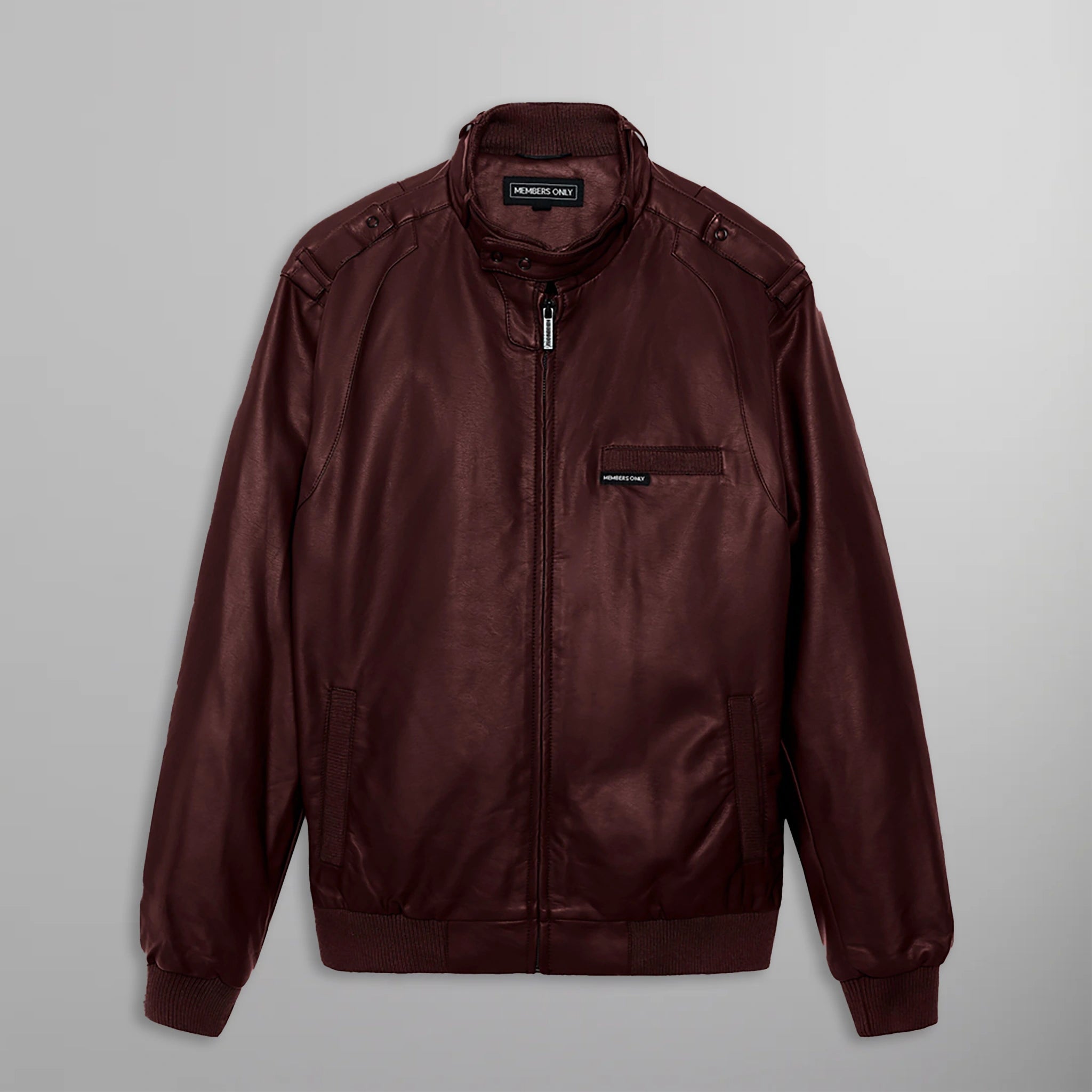 Men Faux Leather Iconic Jacket Members Only