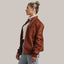 Women's Faux Leather Iconic Racer Oversized Jacket Unisex Members Only Official 