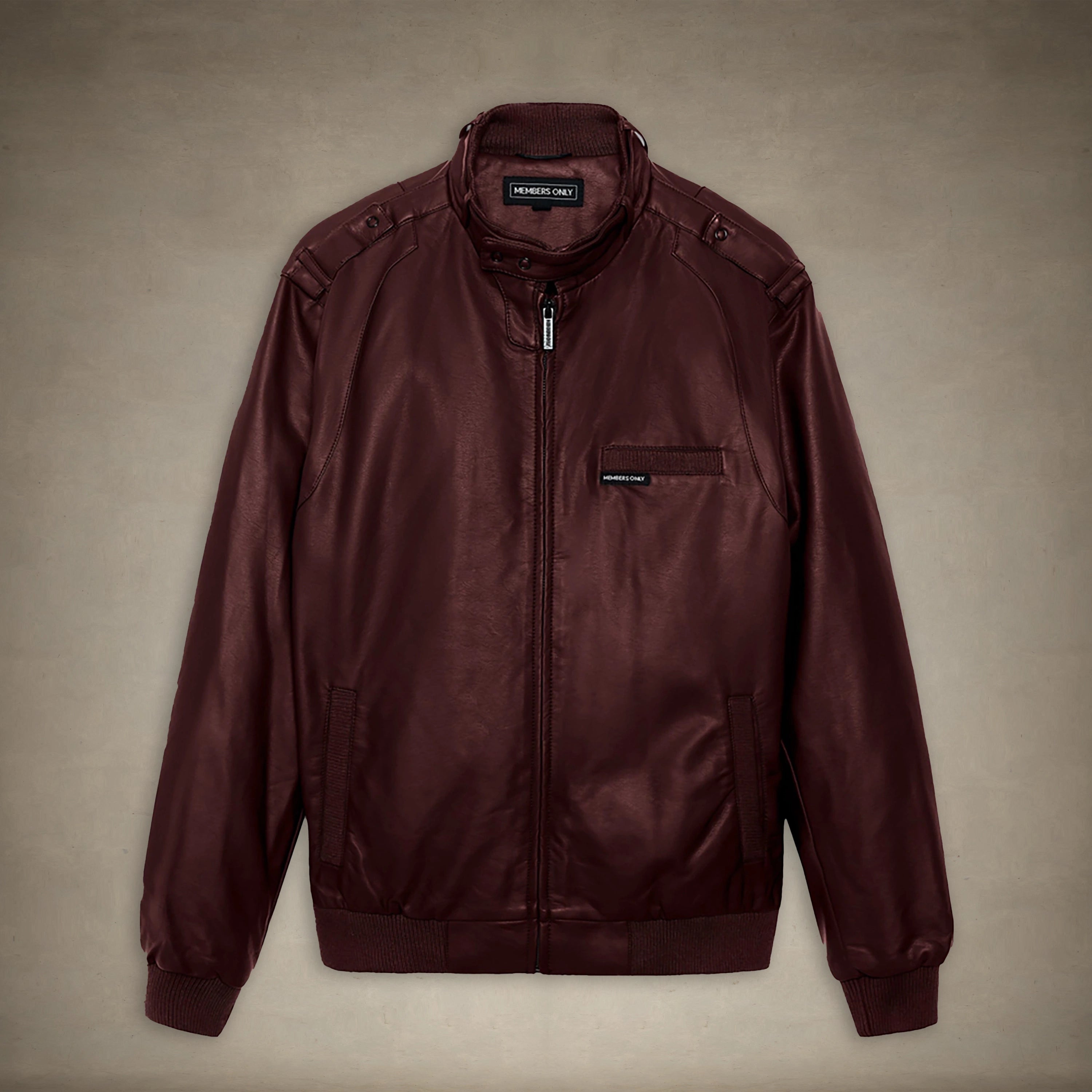 Men's Faux Leather Iconic Racer Jacket Men's Iconic Jacket Members Only® 