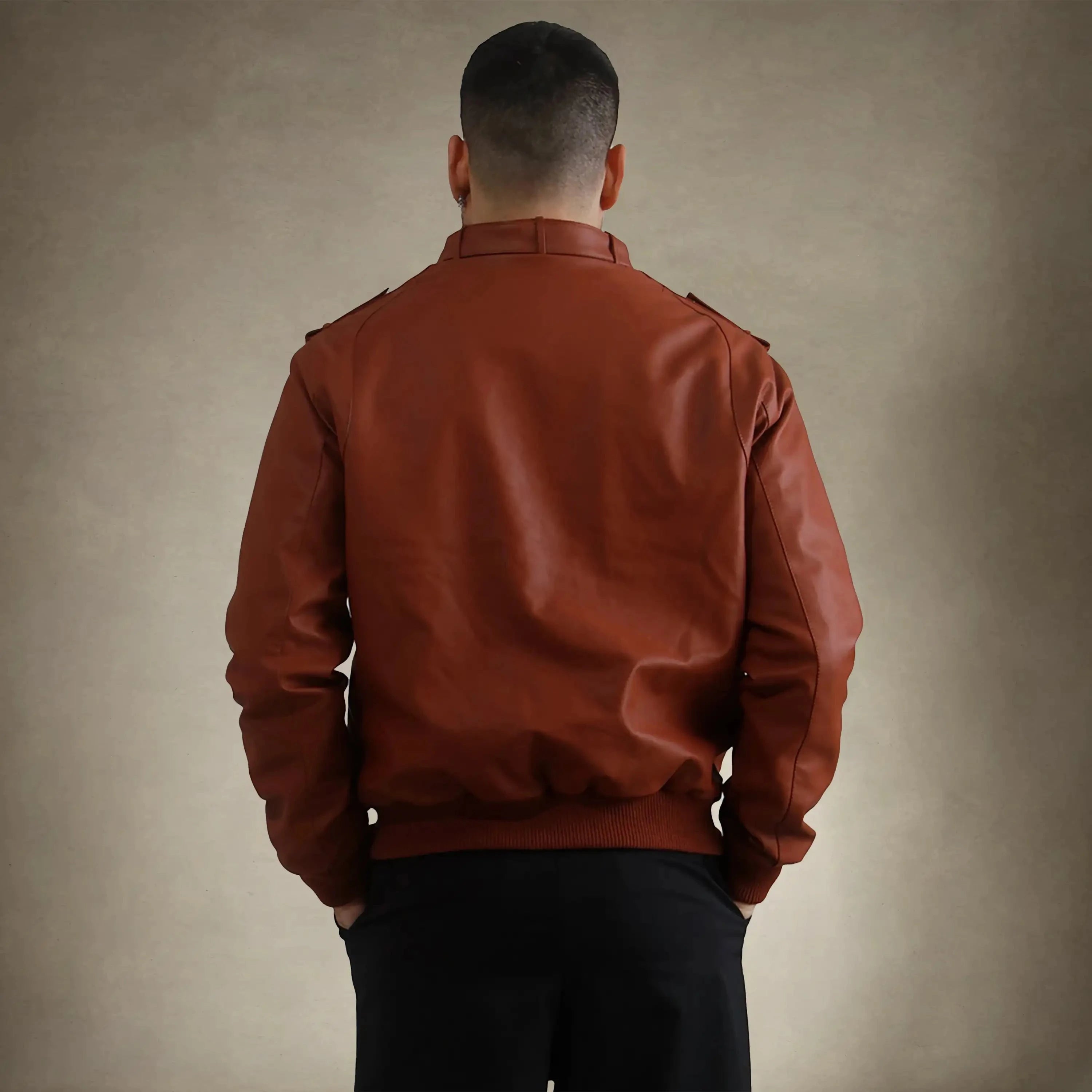 members only mens faux leather jacket small