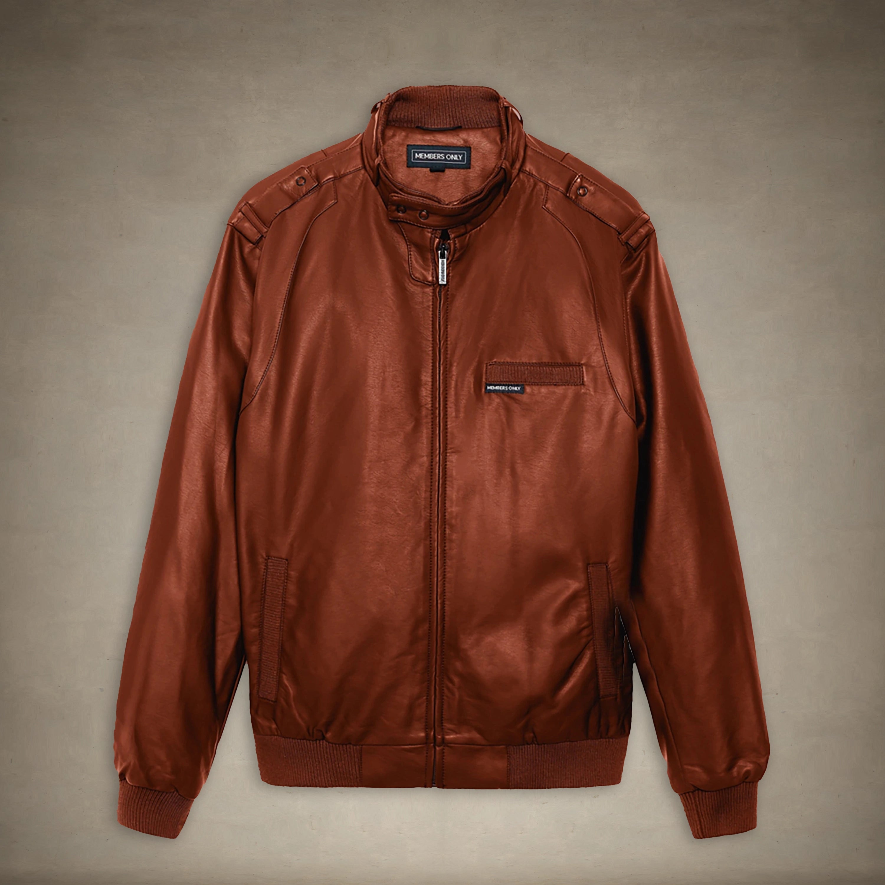 Men's Faux Leather Iconic Racer Jacket Men's Iconic Jacket Members Only® 