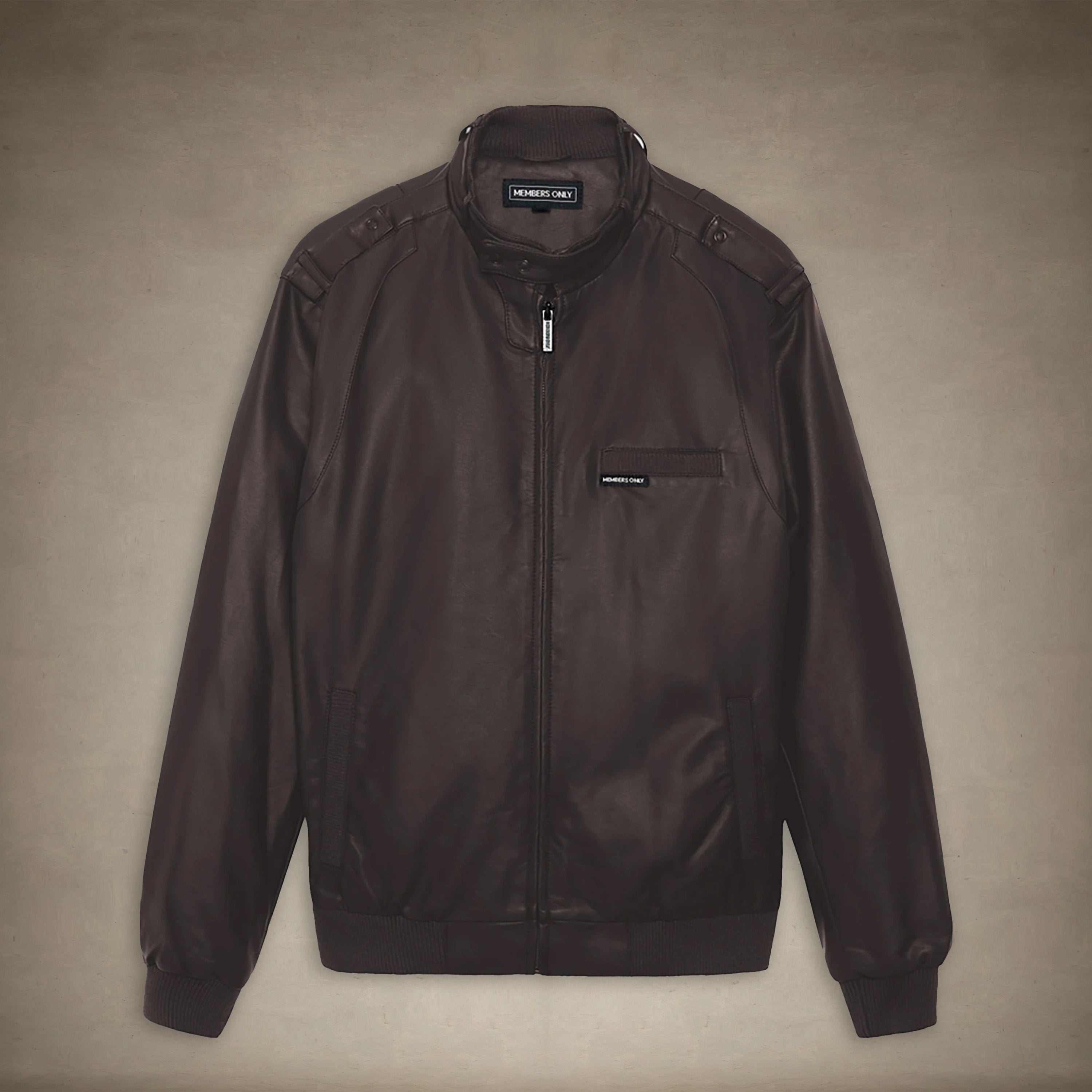 Men's Faux Leather Iconic Racer Jacket Men's Iconic Jacket Members Only® 