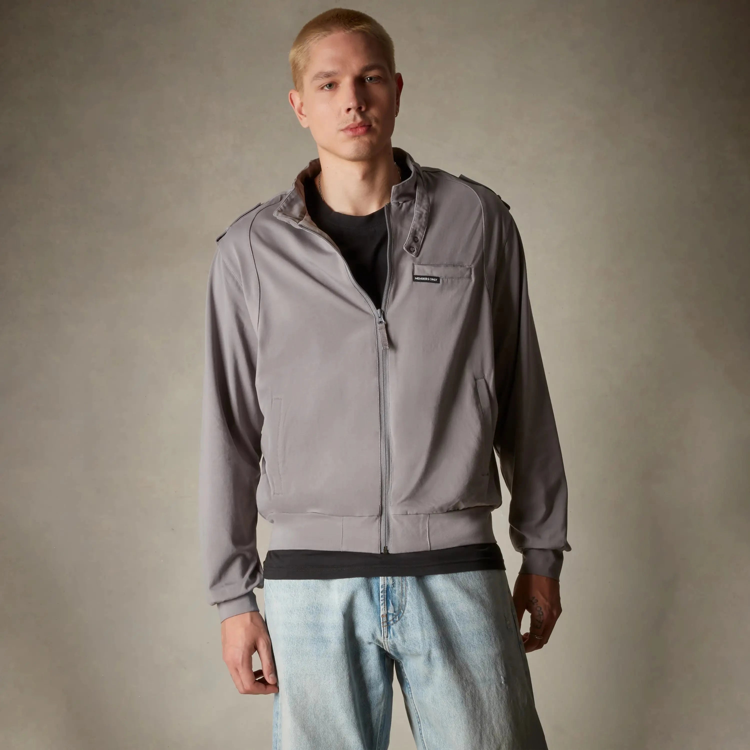 Men's Athletic Club Jacket Members Only® Grey S 