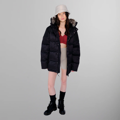 Women's Heavy Snorkel Oversized Jacket - FINAL SALE Womens Jacket Members Only Black Small 