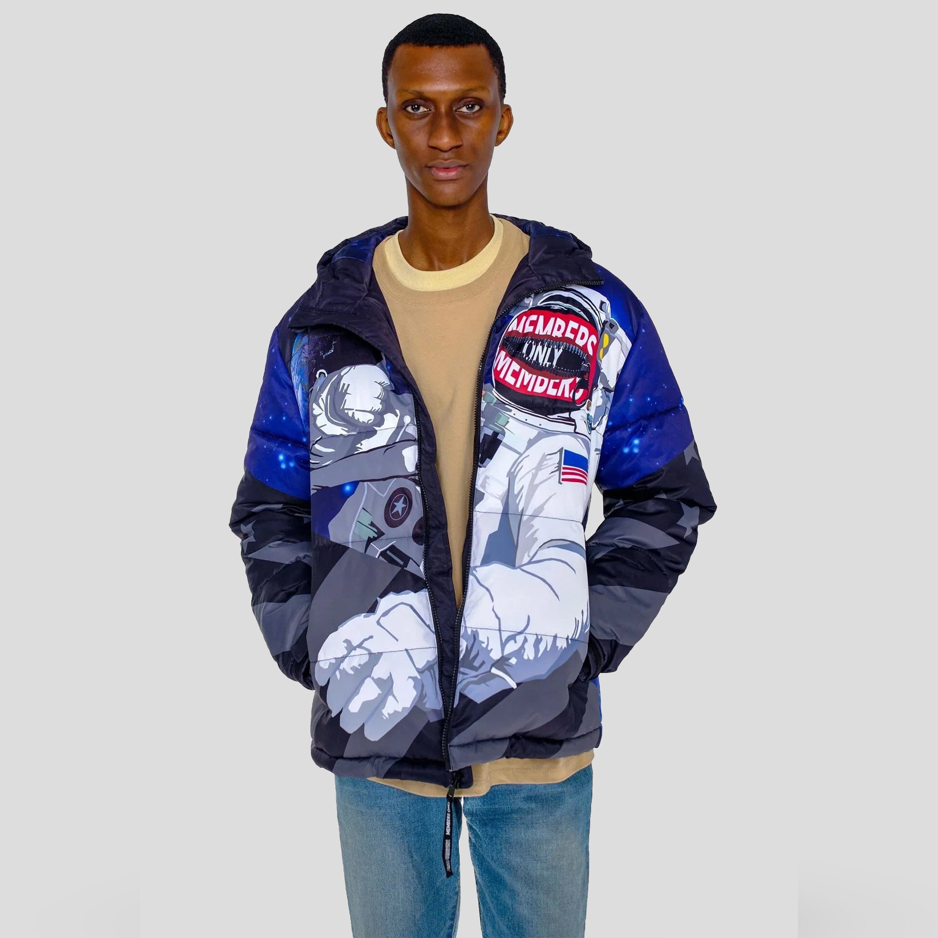 Men's Nickelodeon Shiny Collab Puffer Jacket - FINAL SALE