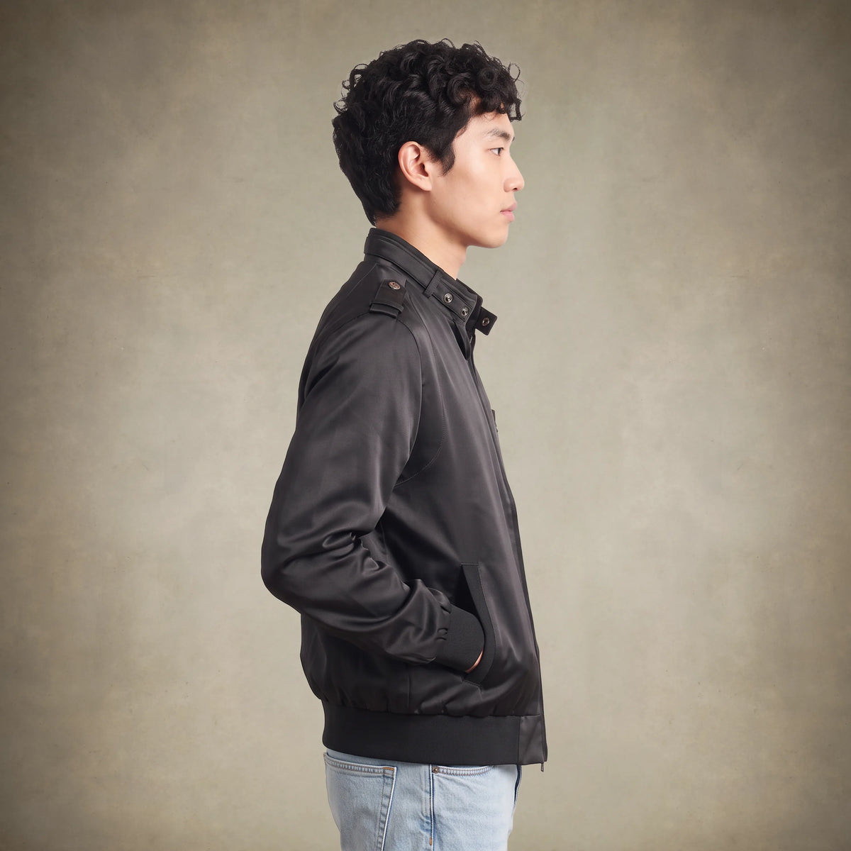 Men's Classic Satin Iconic Racer Jacket