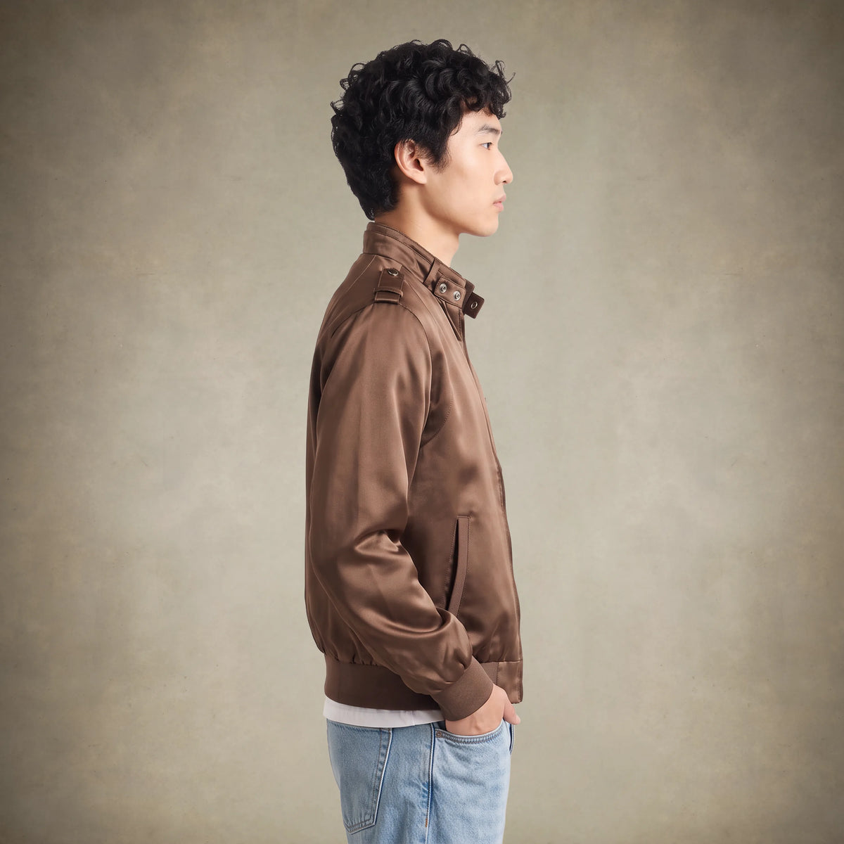 Men's Classic Satin Iconic Racer Jacket